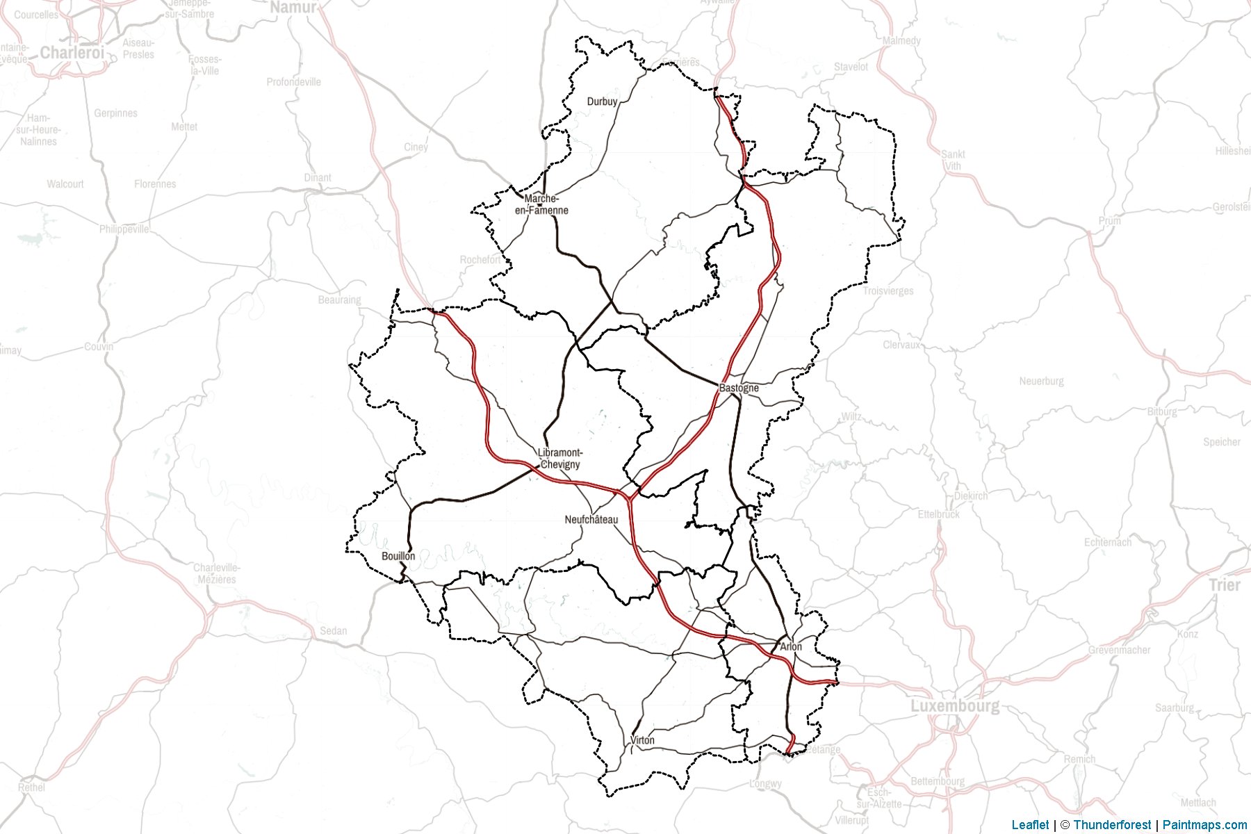 Muestras de recorte de mapas Luxembourg (Wallonia)-2