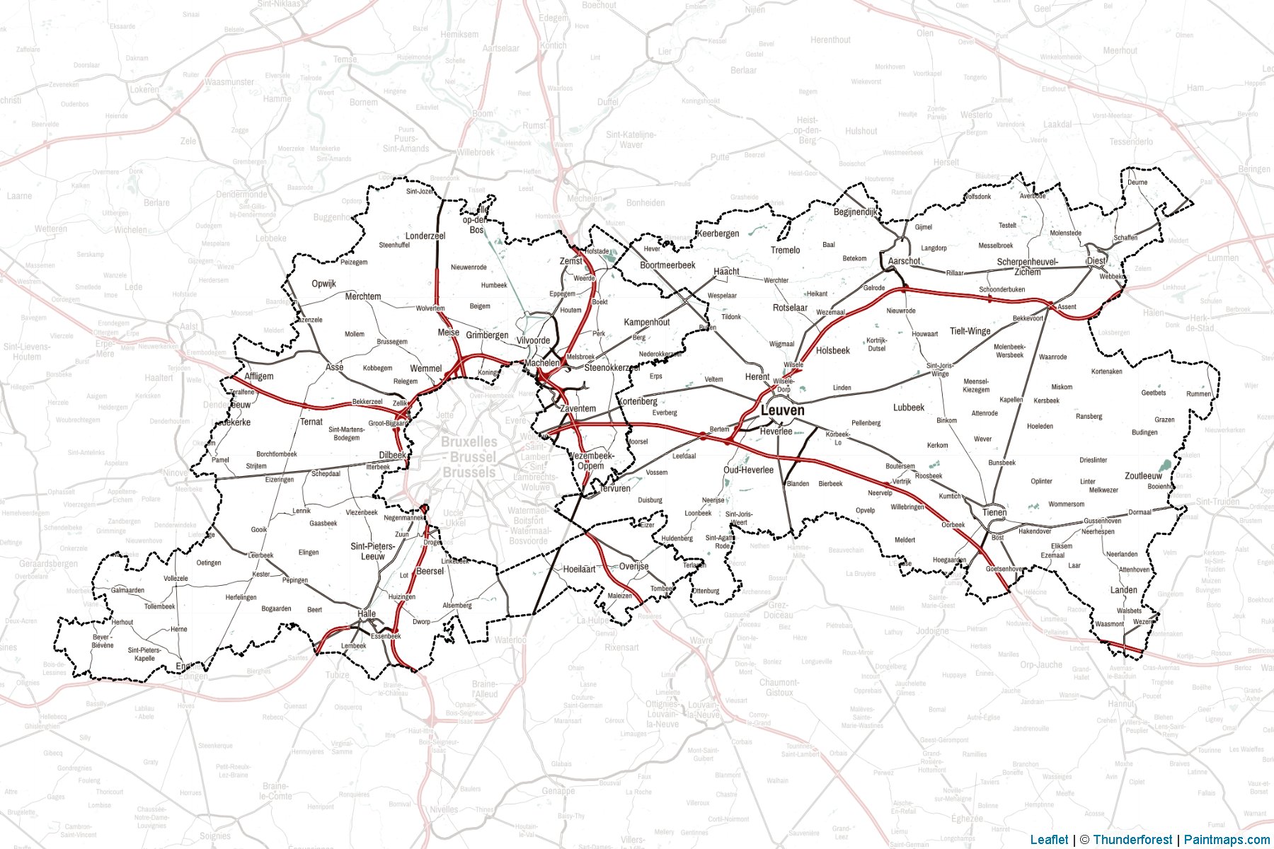 Vlaams-Brabant (Flemish Region) Map Cropping Samples-2