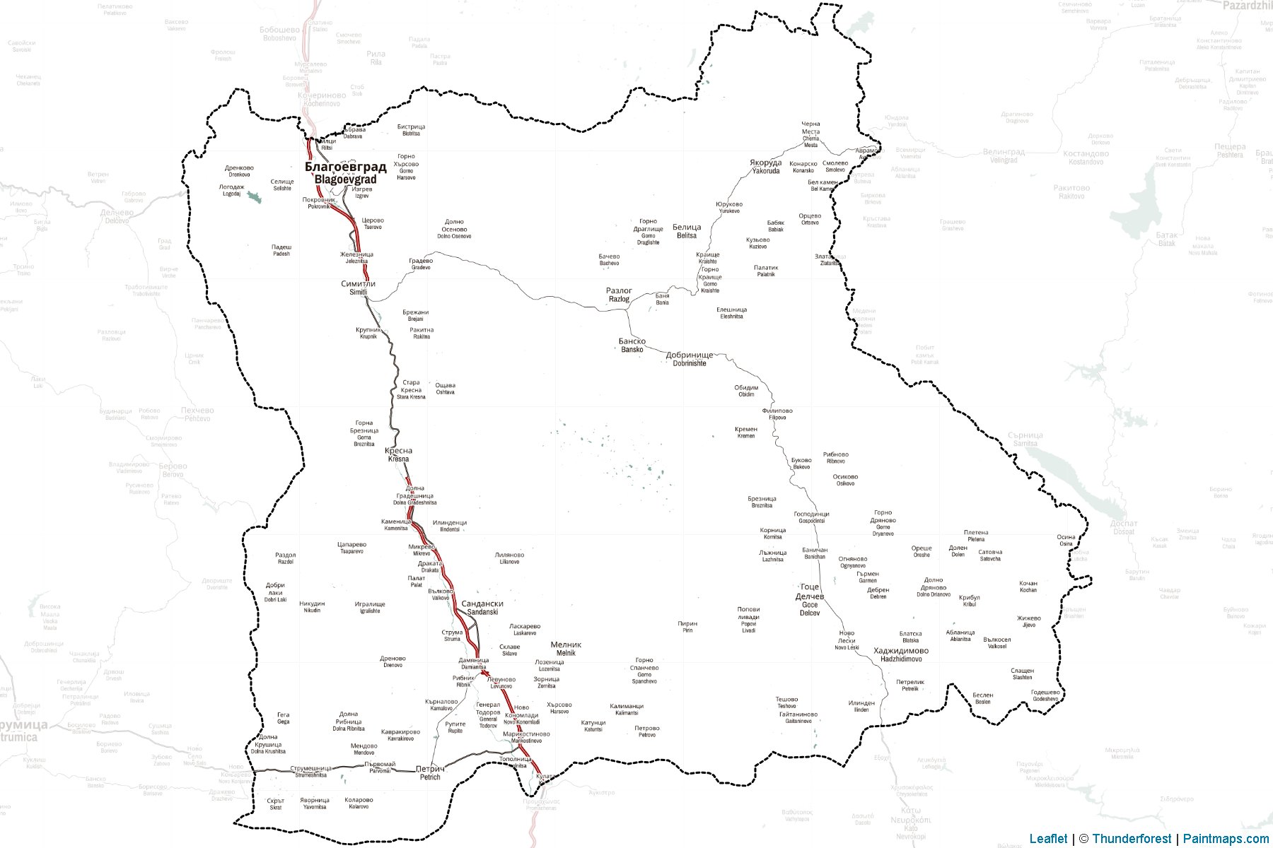 Blagoevgrad (Bulgaria) Map Cropping Samples-2