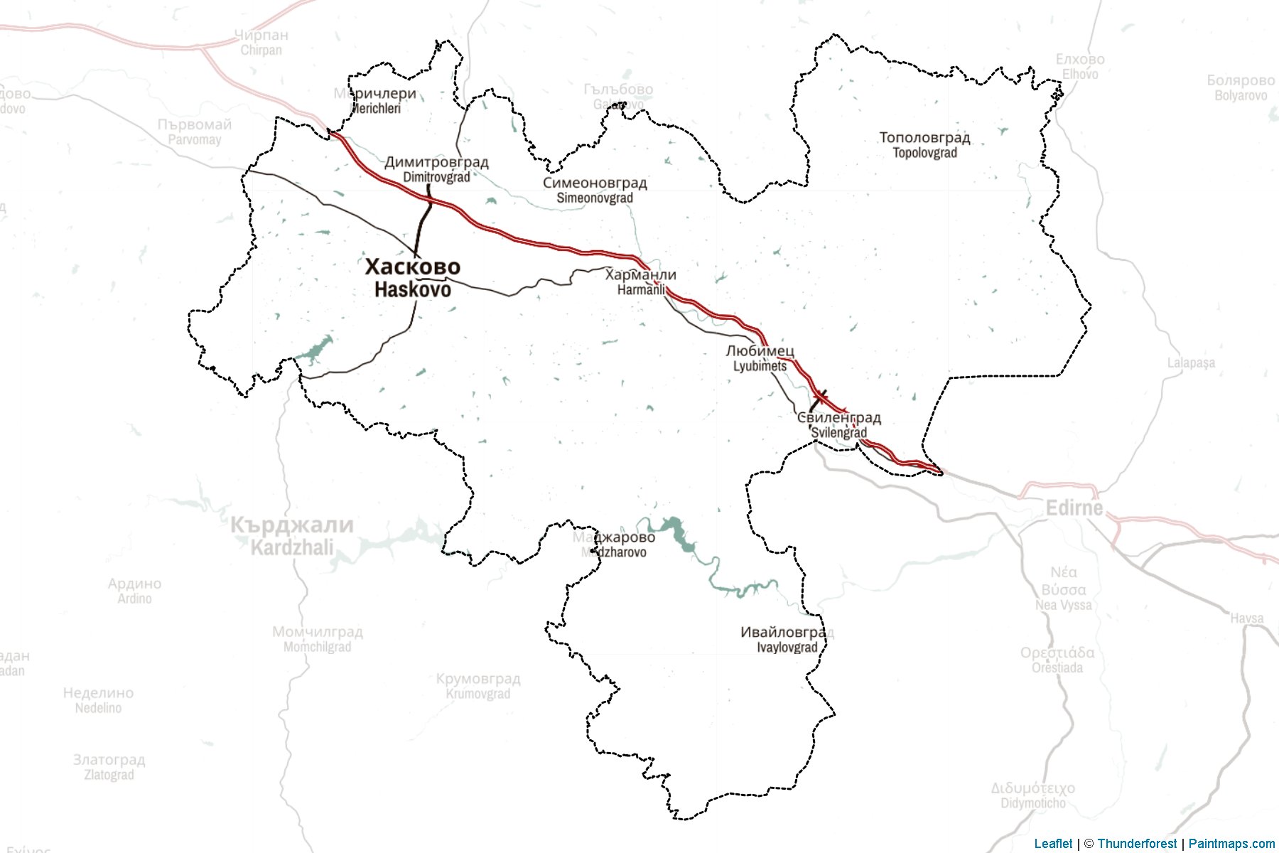 Khaskovo (Bulgaria) Map Cropping Samples-2