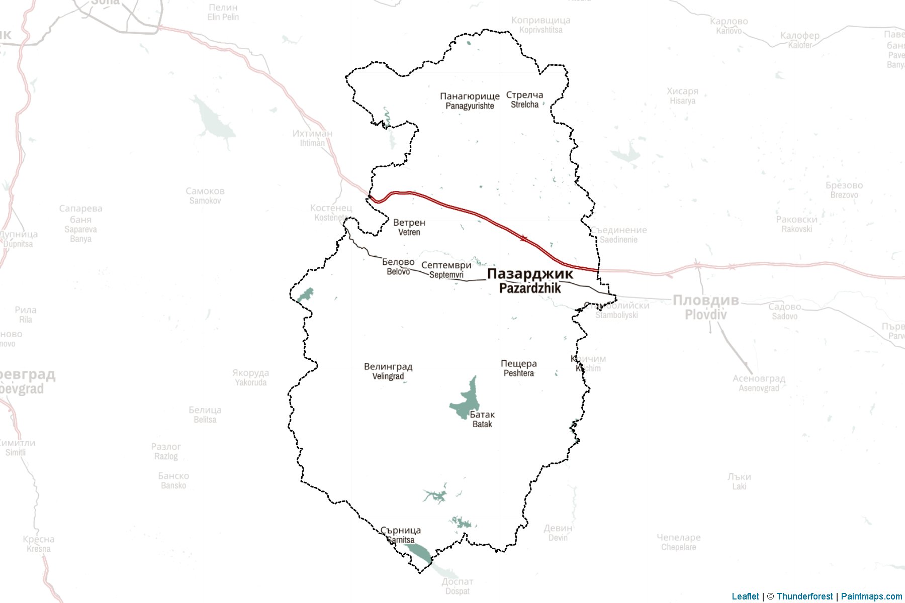 Pazardzhik (Bulgaria) Map Cropping Samples-2