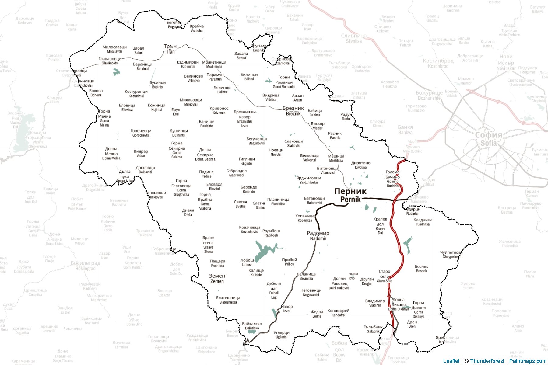 Pernik (Bulgaria) Map Cropping Samples-2