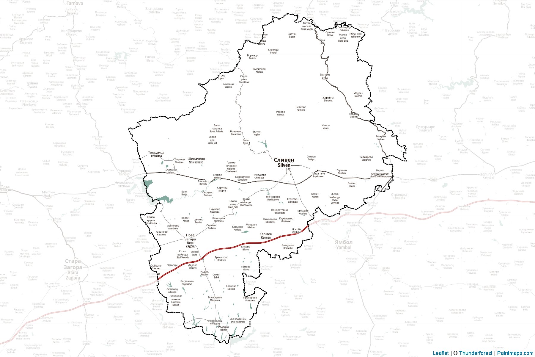 Sliven (Bulgaria) Map Cropping Samples-2