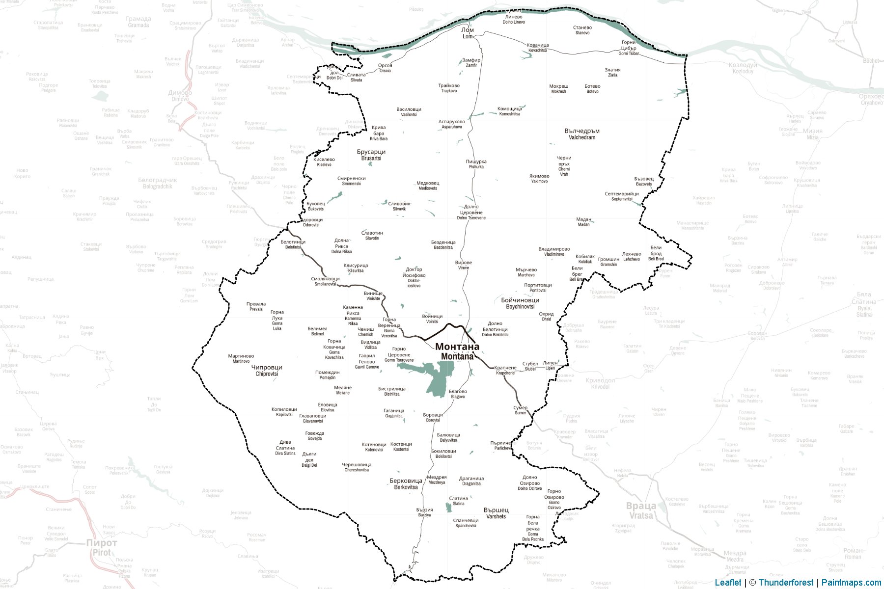 Montana (Bulgaria) Map Cropping Samples-2