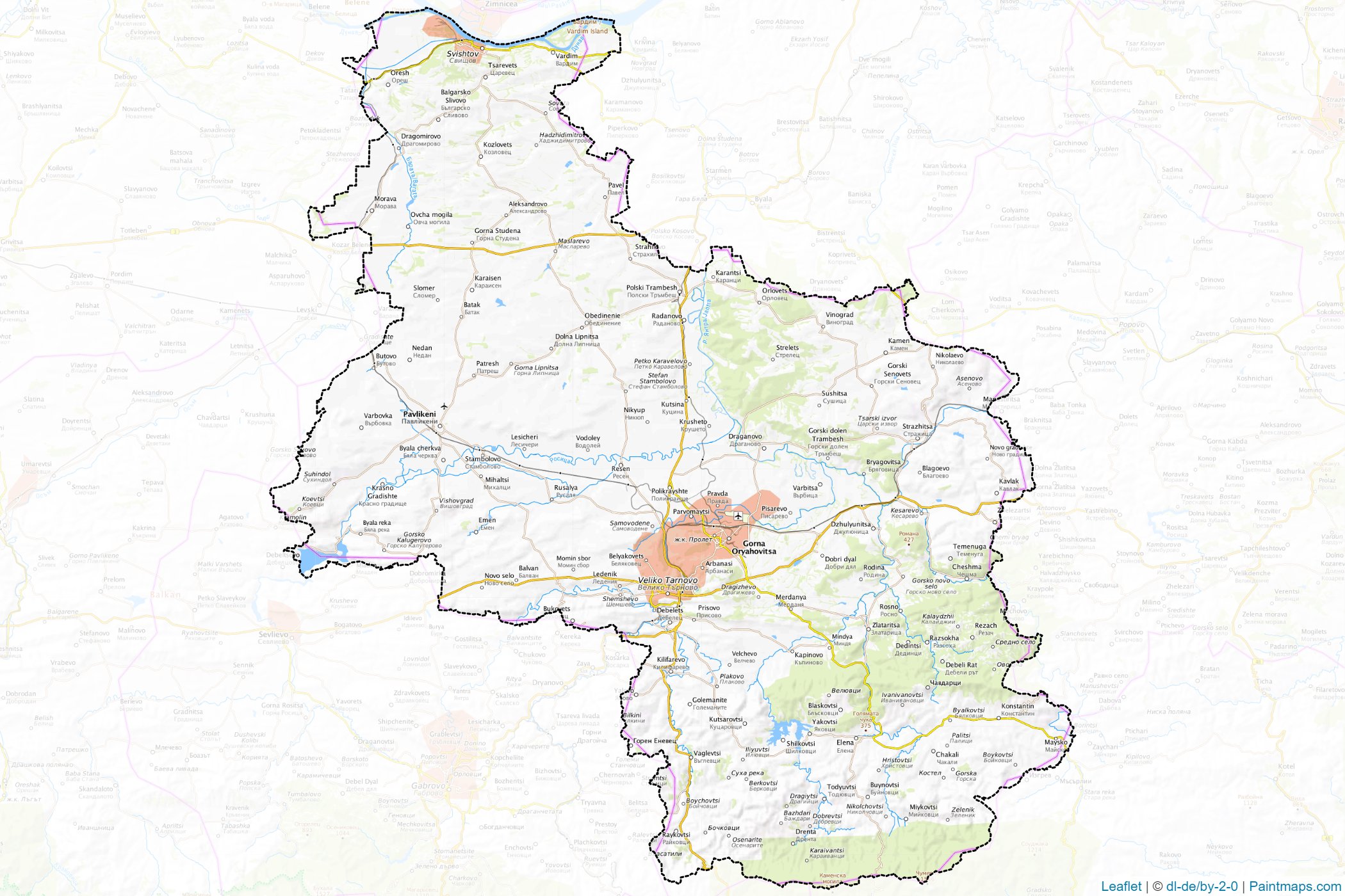 Veliko Turnovo (Bulgaria) Map Cropping Samples-1