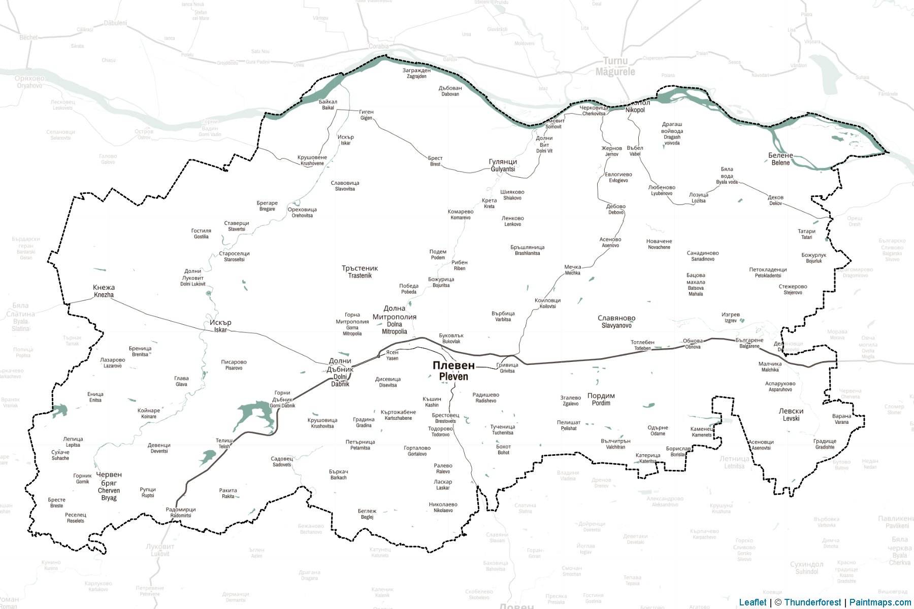 Muestras de recorte de mapas Pleven (Bulgaria)-2