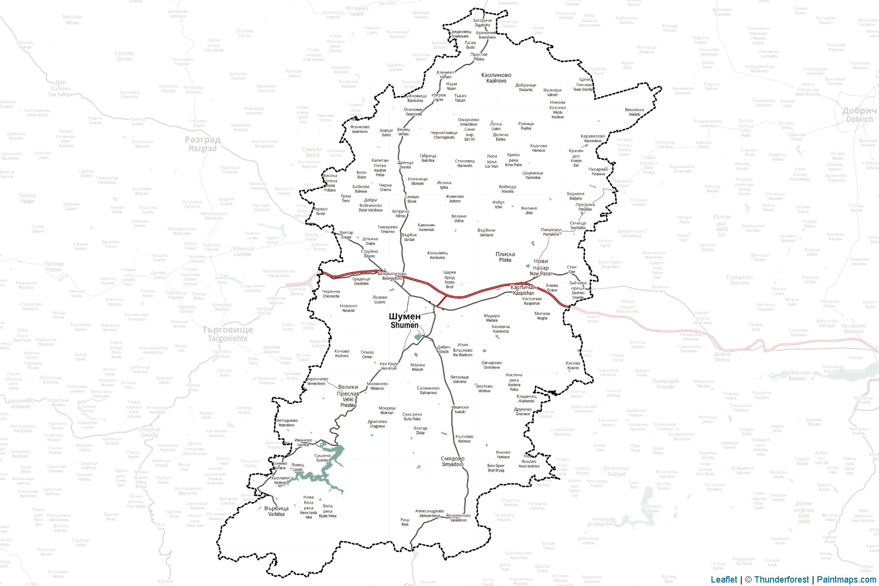 Shumen (Bulgaria) Map Cropping Samples-2