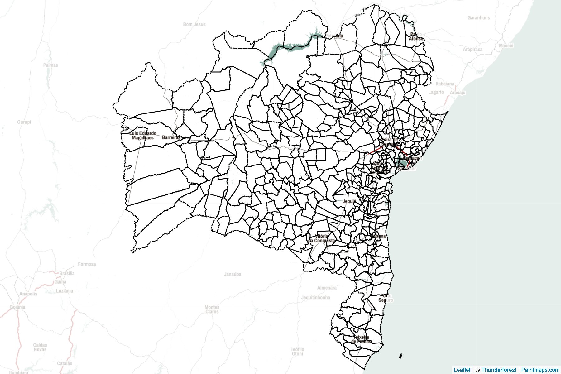 Muestras de recorte de mapas Bahia (Northeast)-2