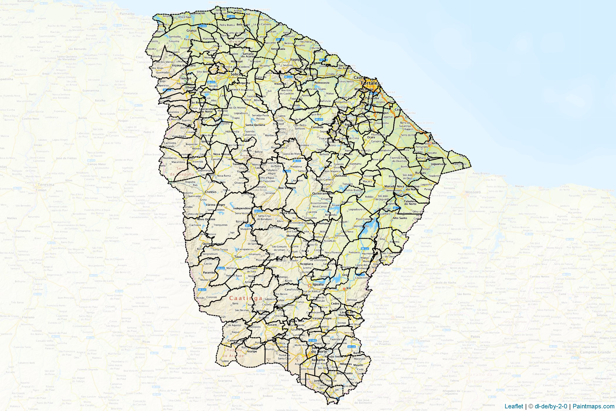 Muestras de recorte de mapas Ceara (Northeast)-1