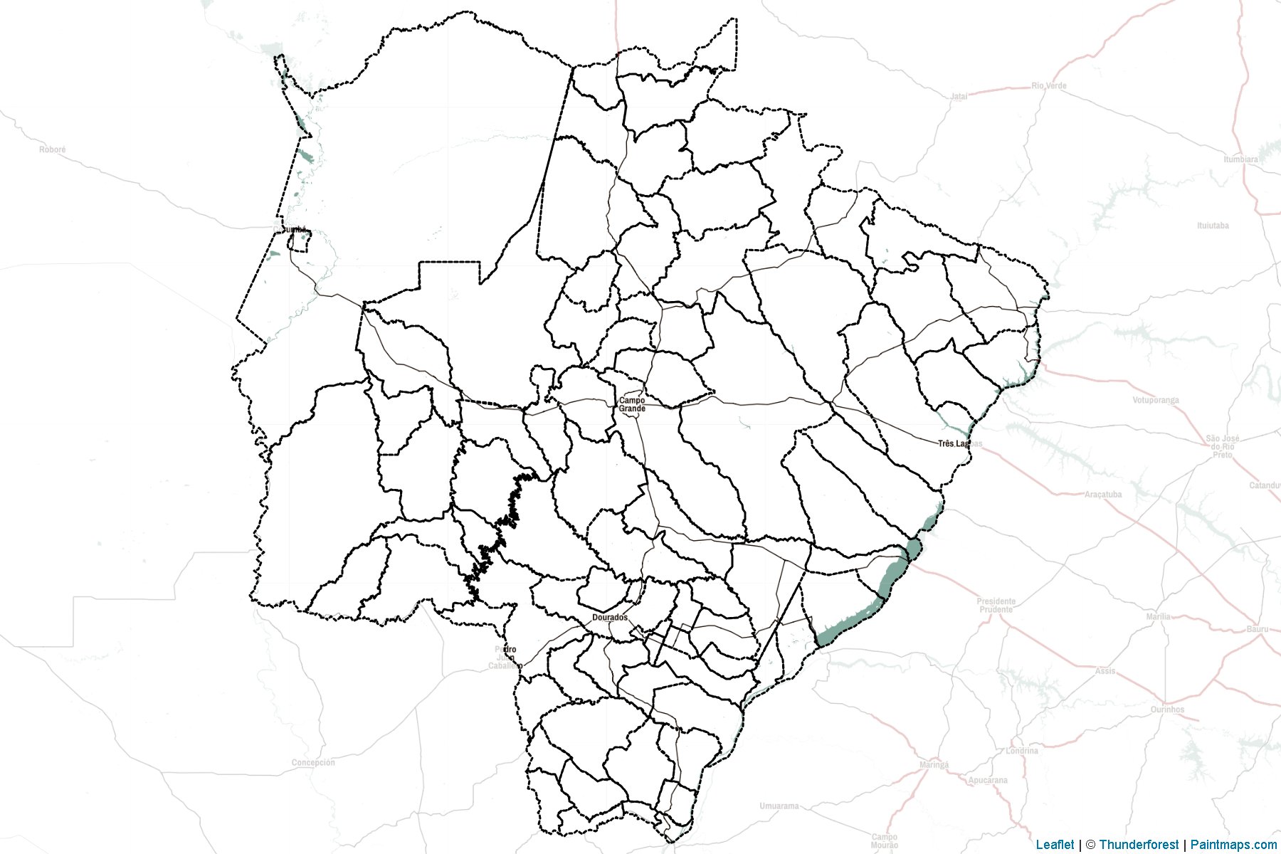 Mato Grosso Do Sul (Central-West) Map Cropping Samples-2