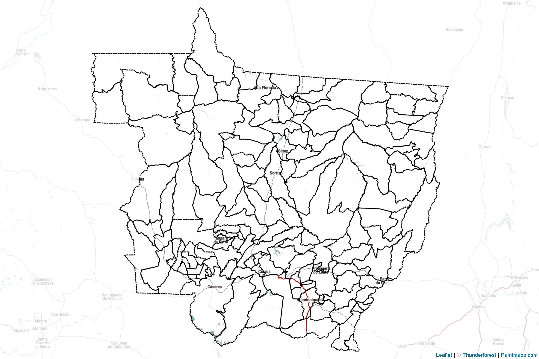 Mato Grosso (Central-West) Map Cropping Samples-2