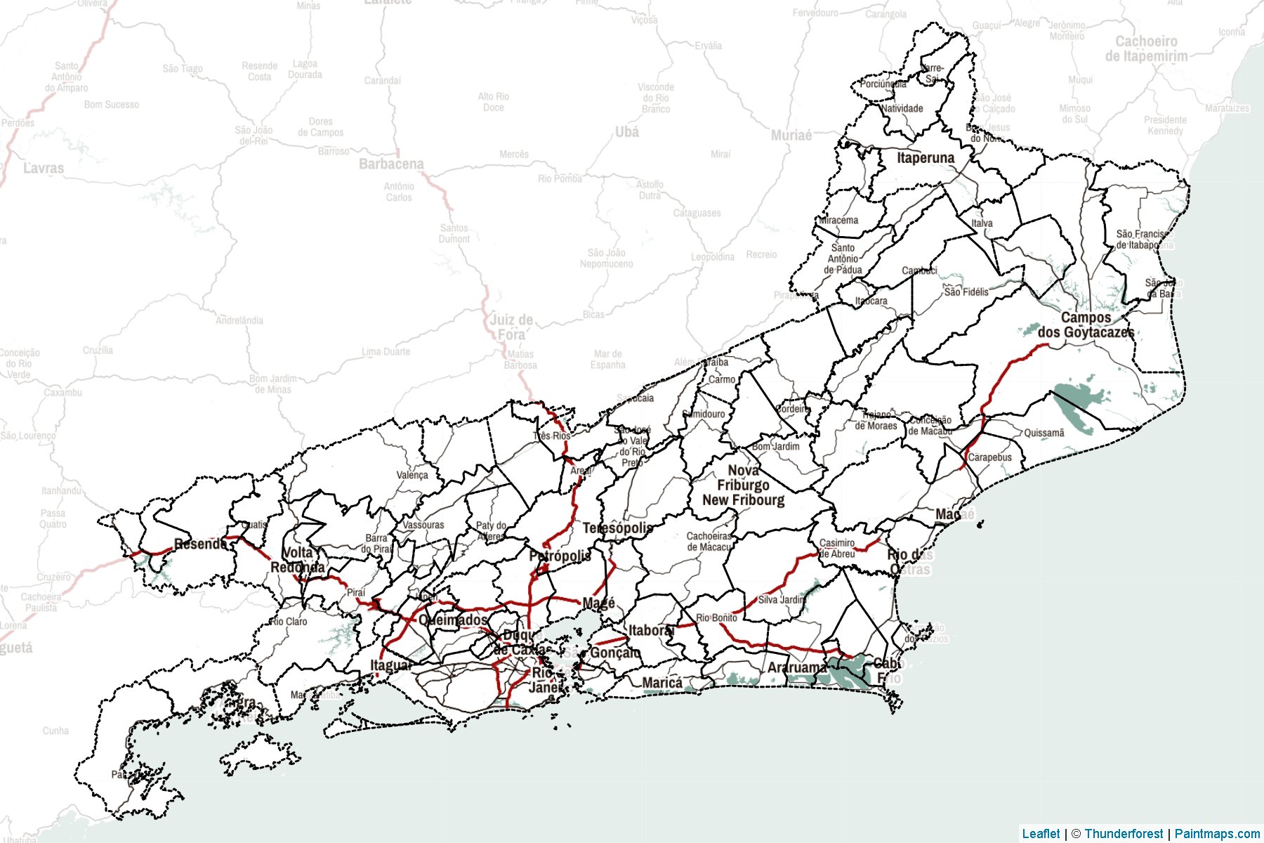 Muestras de recorte de mapas Rio De Janeiro (Southeast)-2