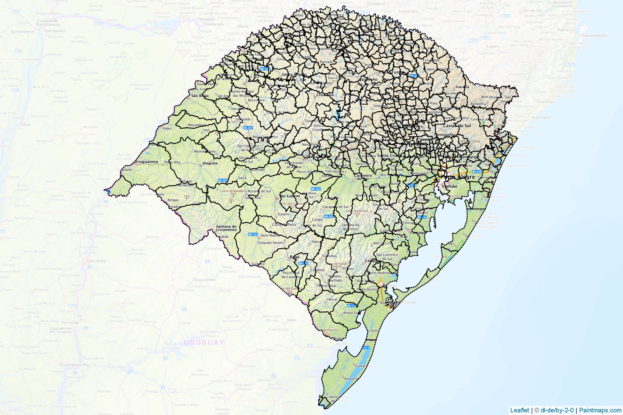 Rio Grande Do Sul (South) Map Cropping Samples-1