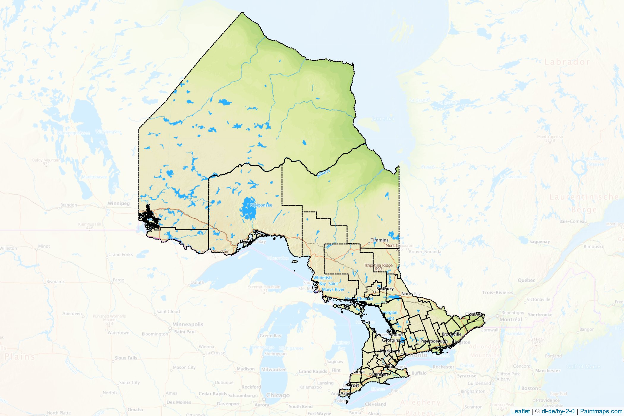 Ontario (Canada) Map Cropping Samples-1