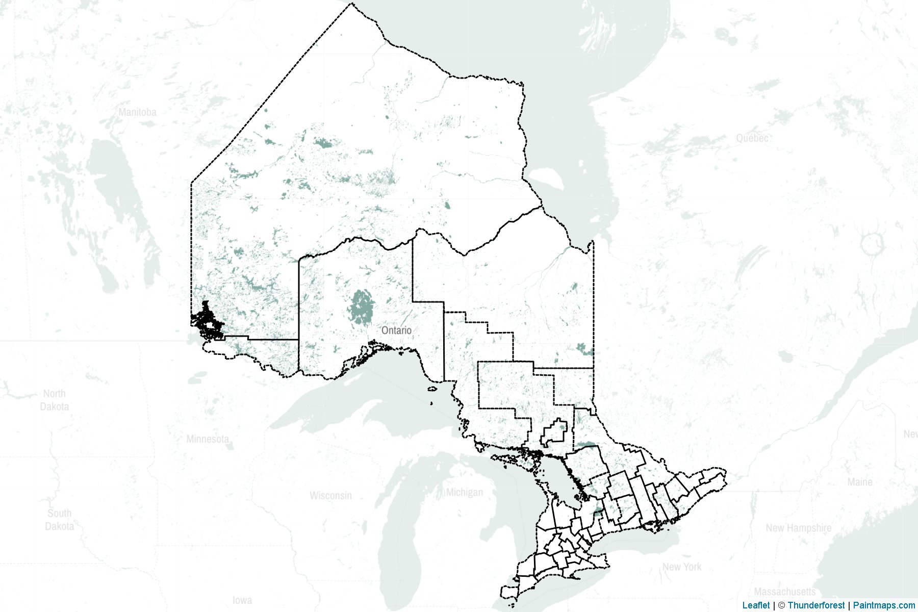 Muestras de recorte de mapas Ontario (Canadá)-2