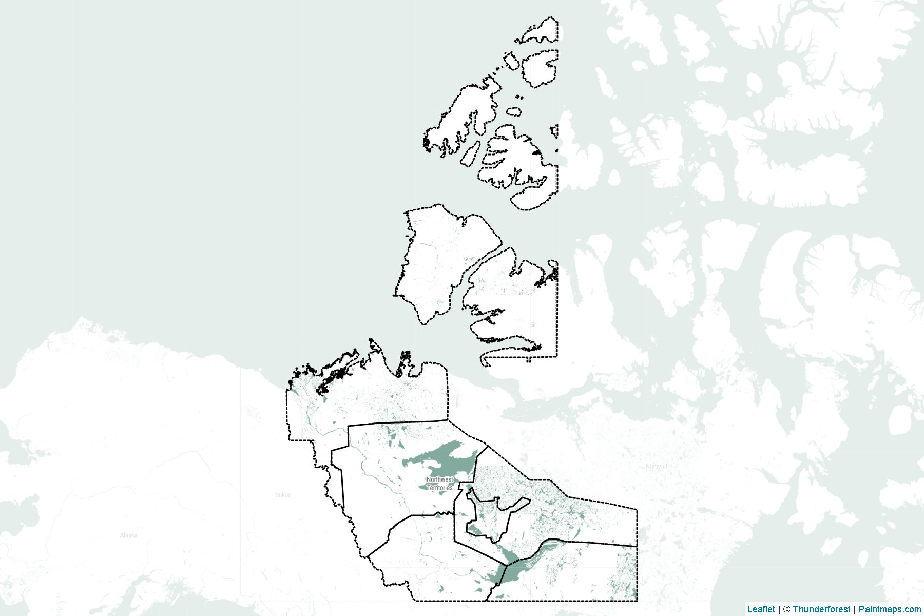 Northwest Territories (Canada) Map Cropping Samples-2