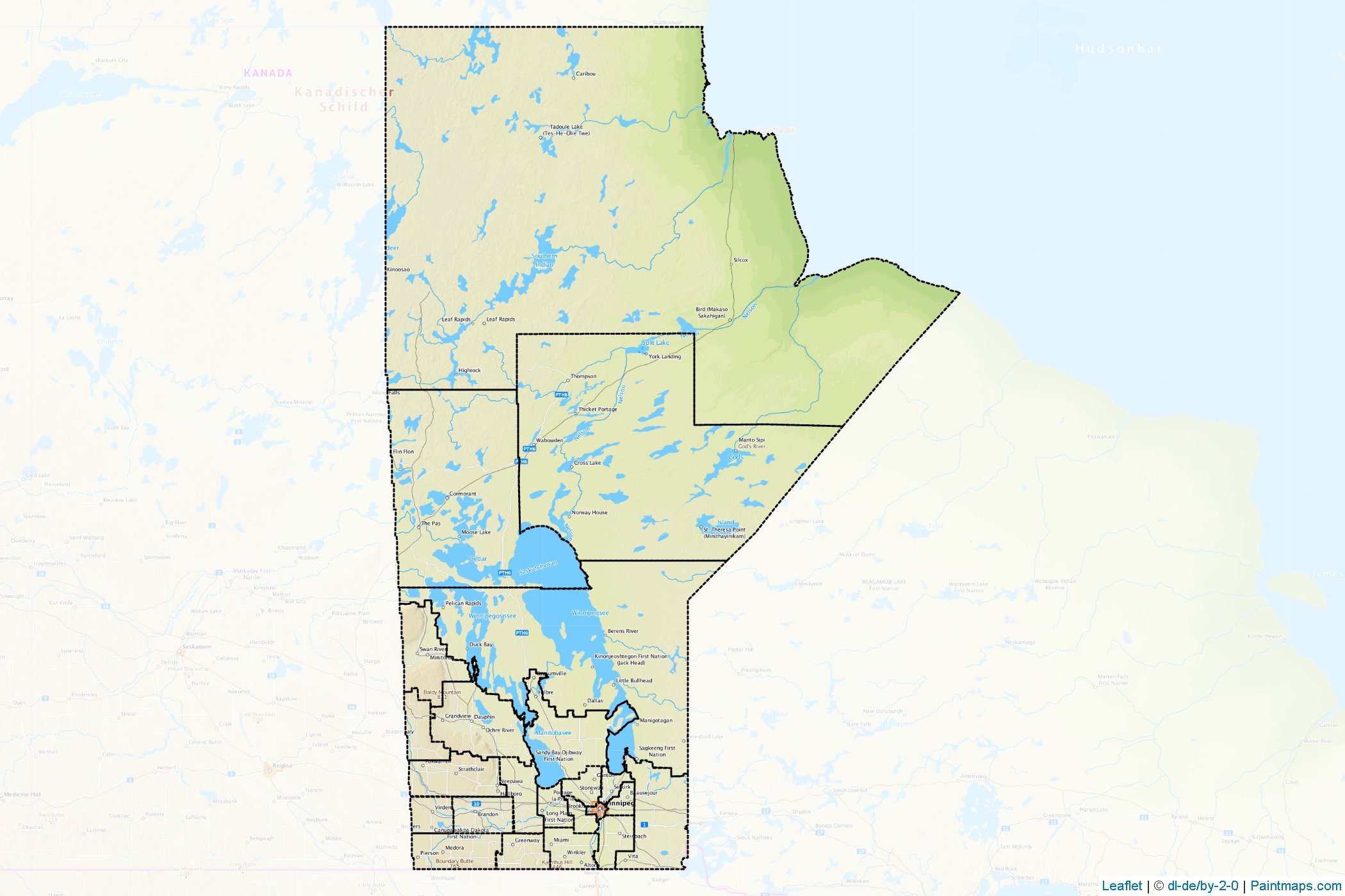 Manitoba (Canada) Map Cropping Samples-1