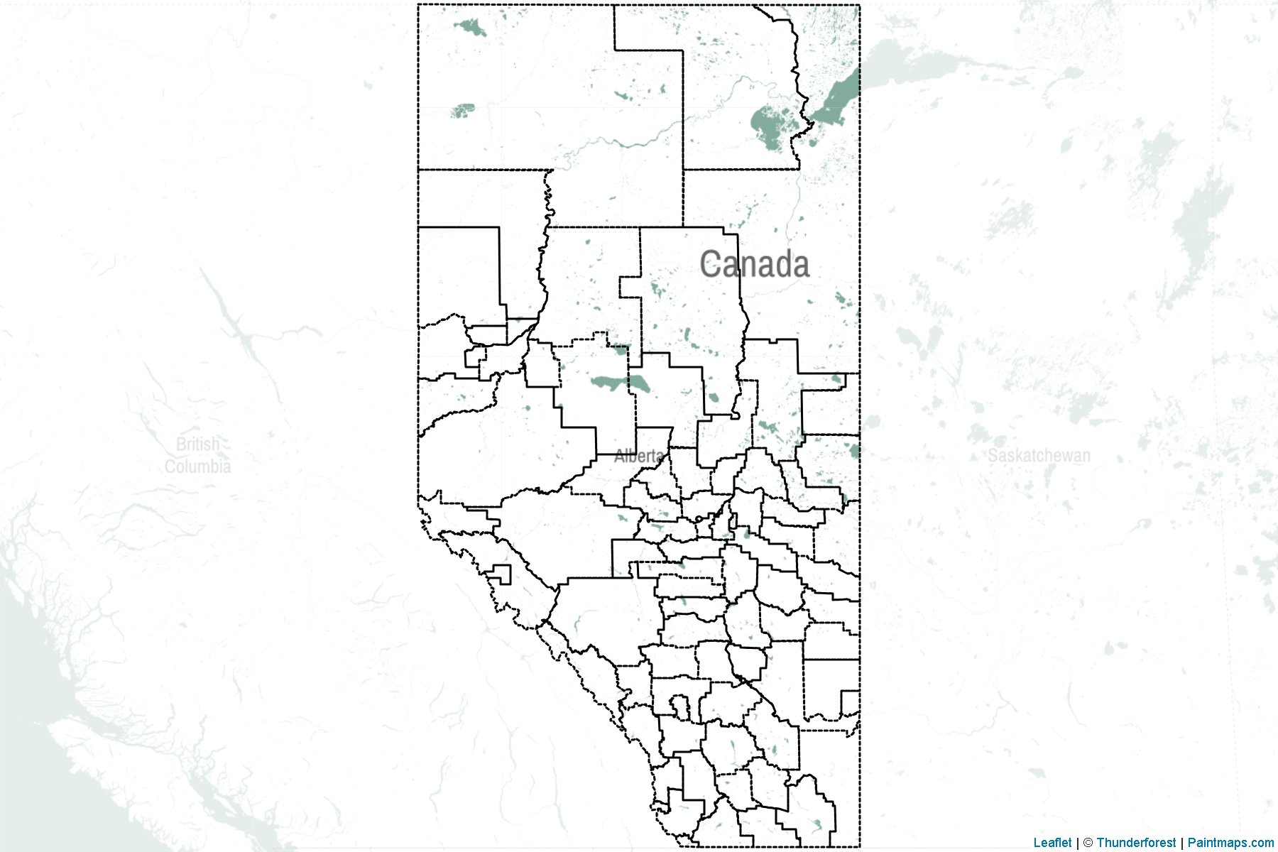 Alberta (Kanada) Haritası Örnekleri-2