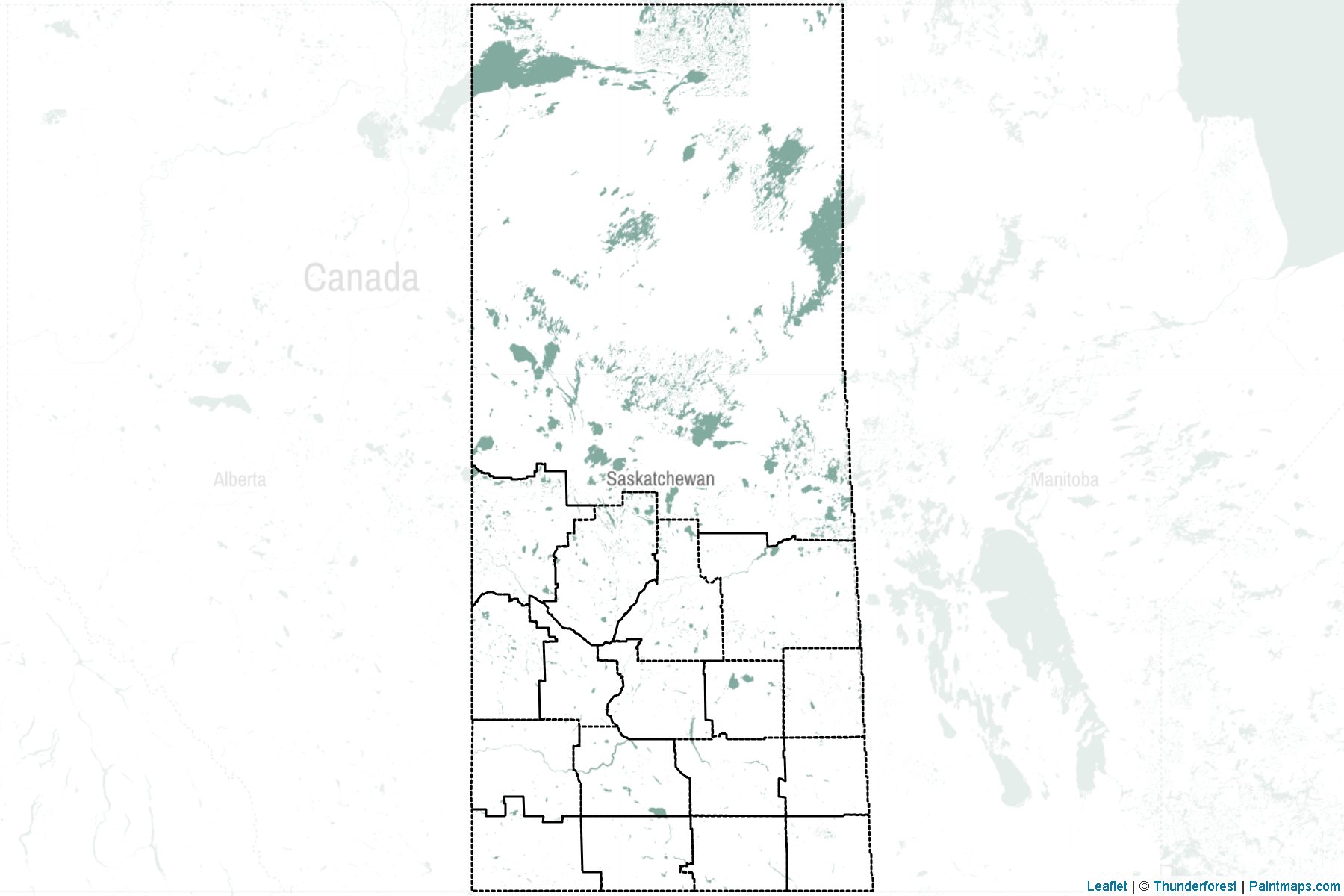 Muestras de recorte de mapas Saskatchewan (Canadá)-2