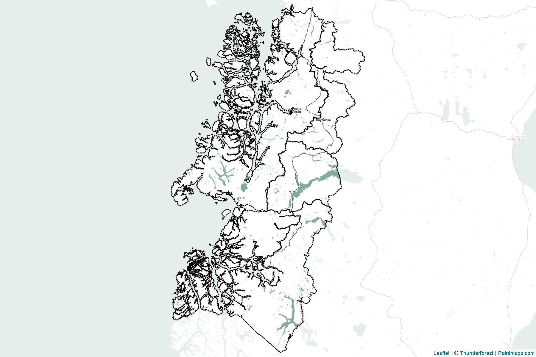 Muestras de recorte de mapas De Aisen (Chile)-2