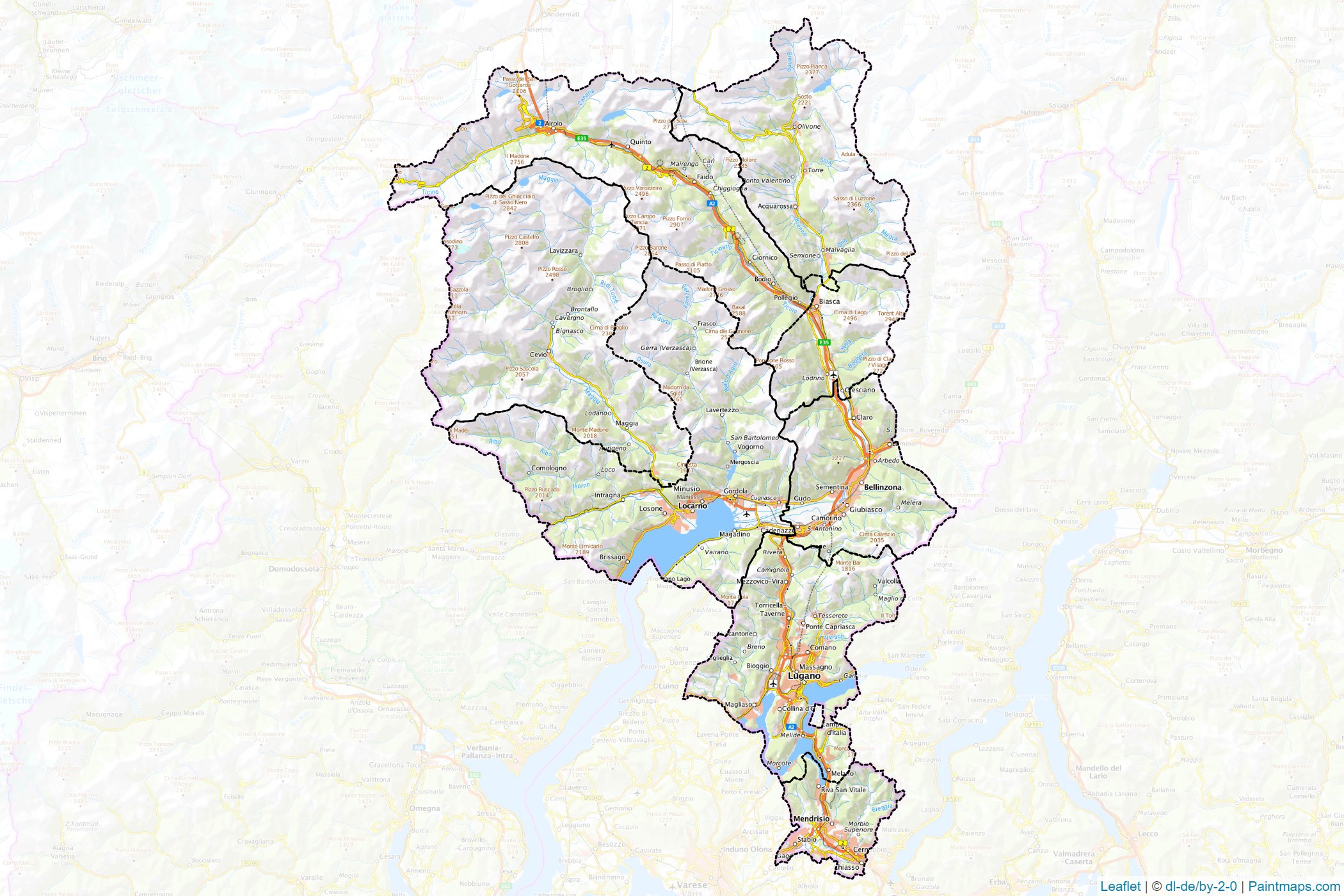 Ticino (Switzerland) Map Cropping Samples-1