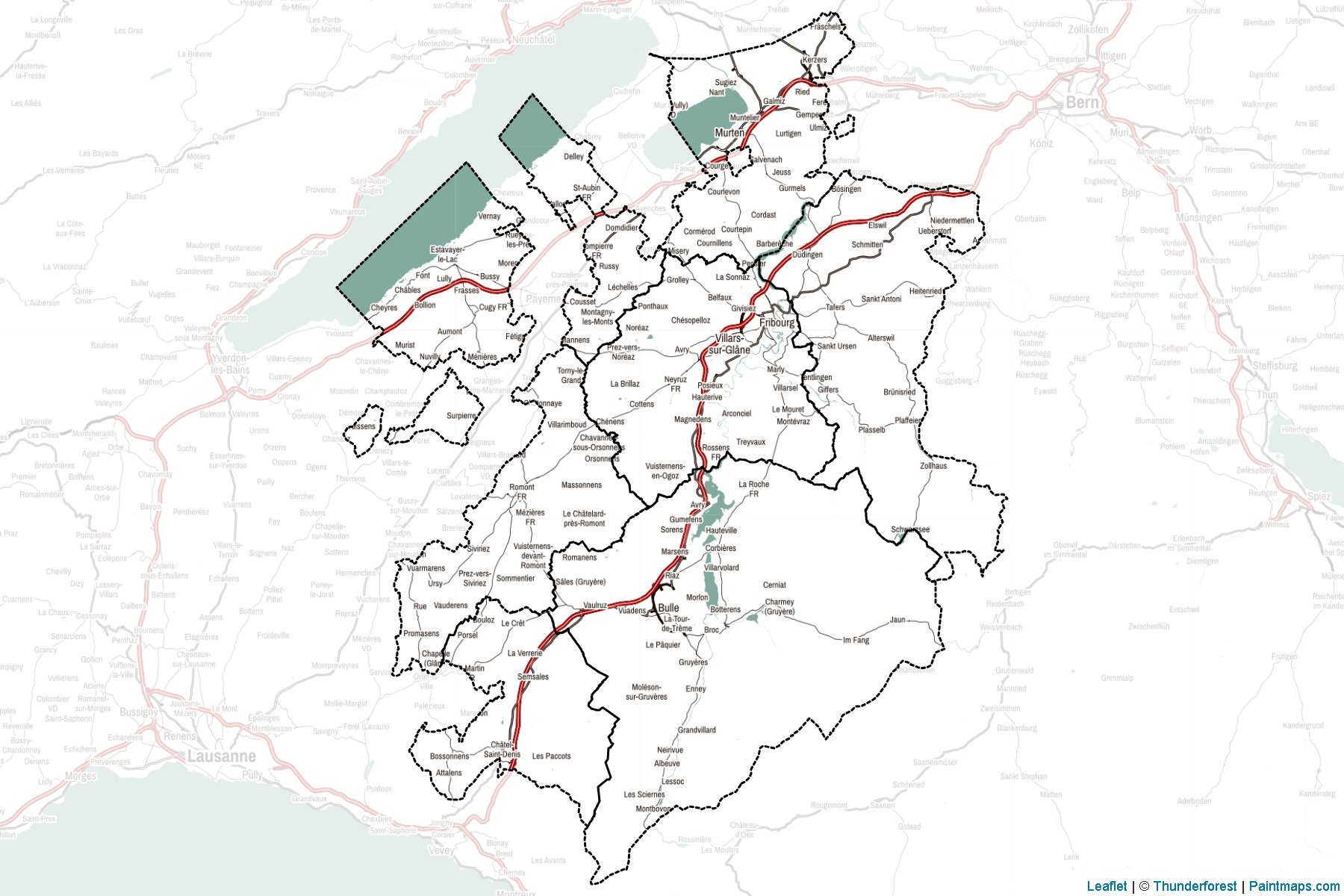 Fribourg (Switzerland) Map Cropping Samples-2