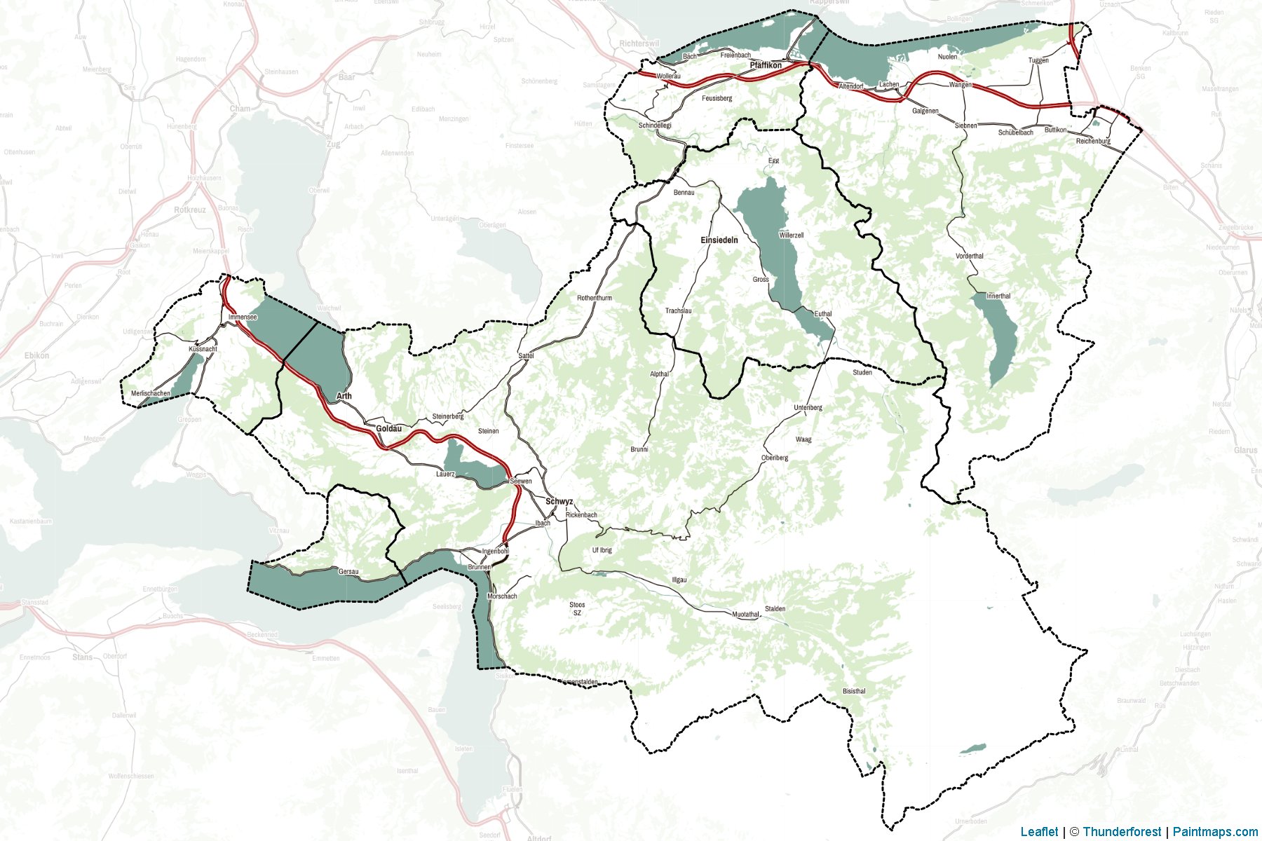 Schwyz (Switzerland) Map Cropping Samples-2