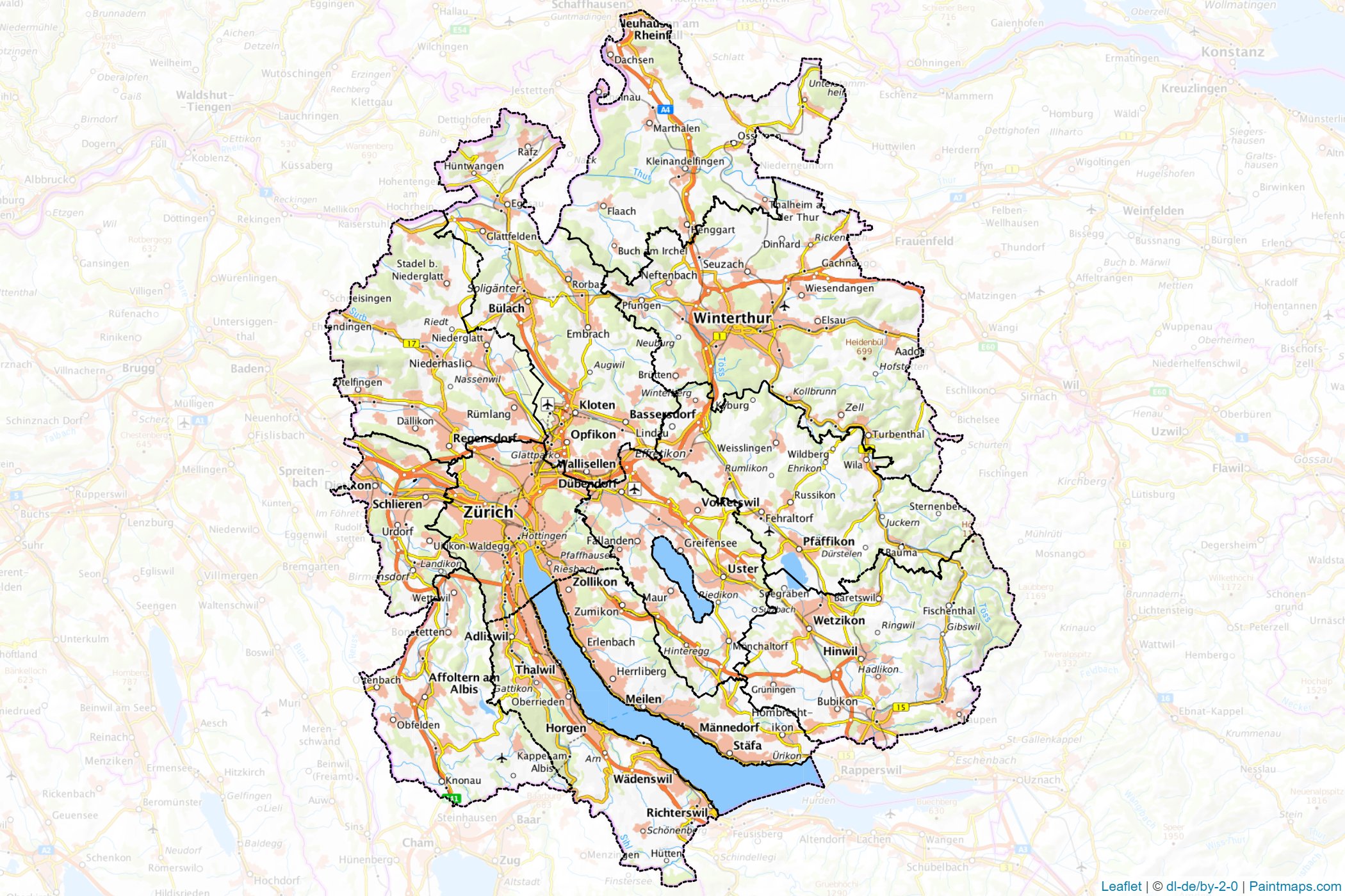 Zurich (Switzerland) Map Cropping Samples-1