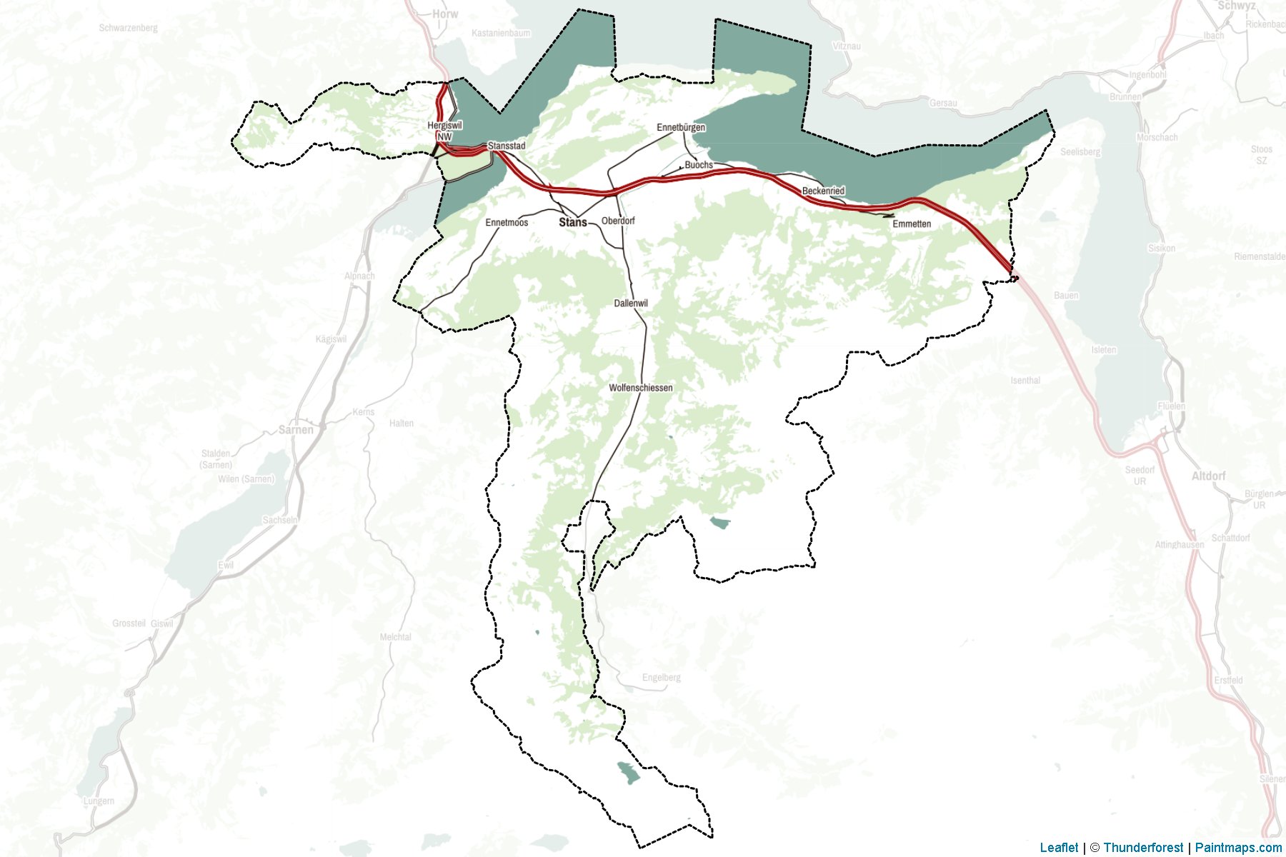 Nidwalden (İsviçre) Haritası Örnekleri-2