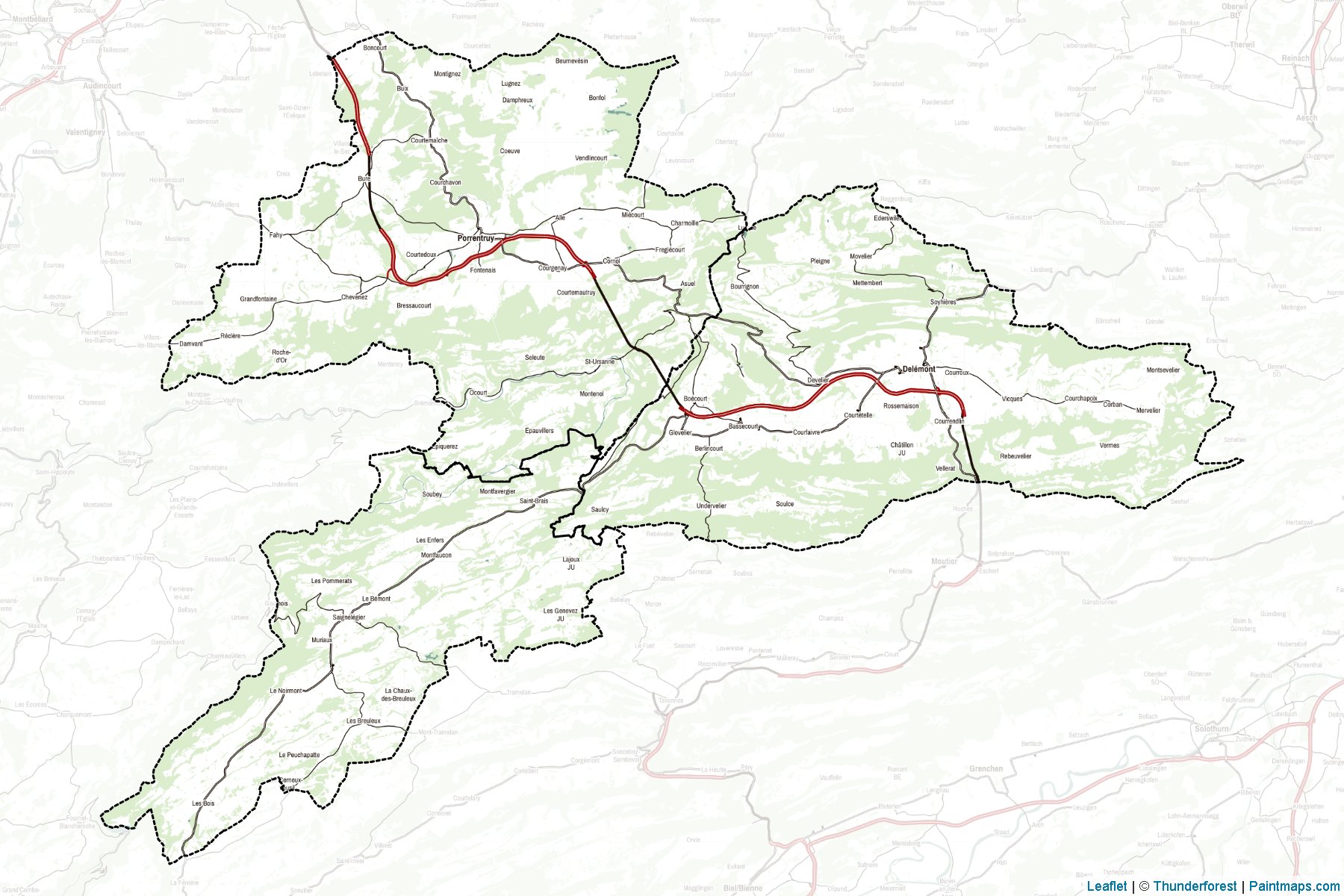 Muestras de recorte de mapas Jura (Suiza)-2