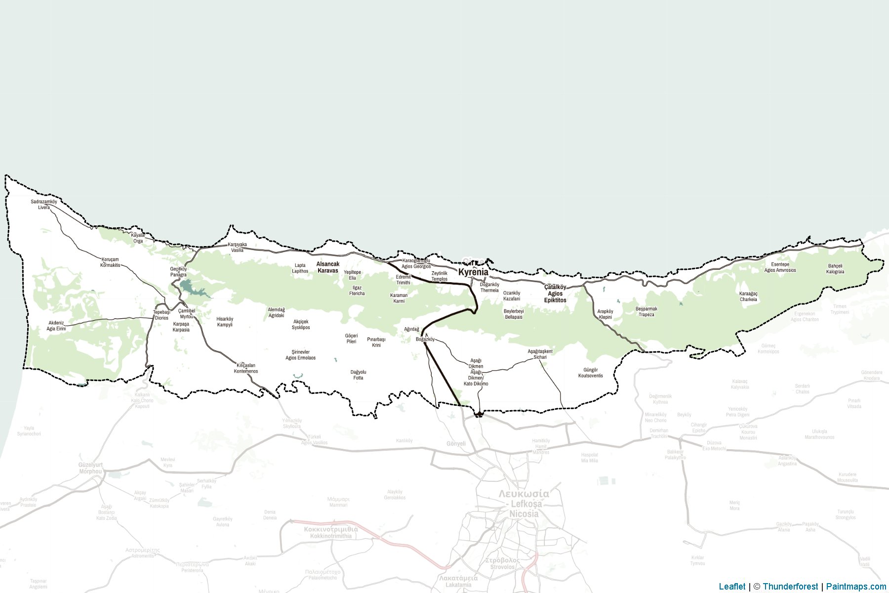 Girne (Kıbrıs Cumhuriyeti) Haritası Örnekleri-2