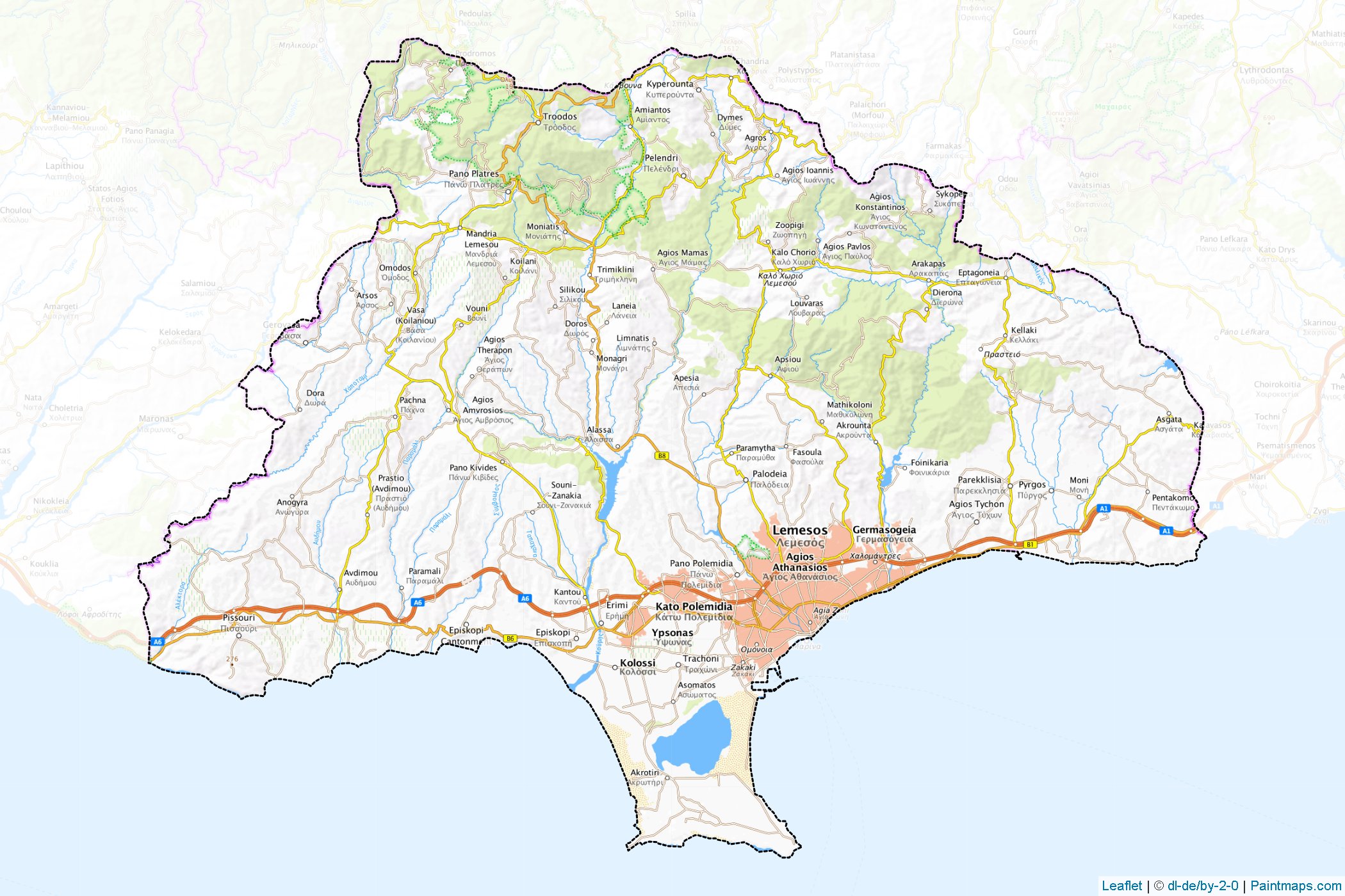 Limasol (Kıbrıs Cumhuriyeti) Haritası Örnekleri-1