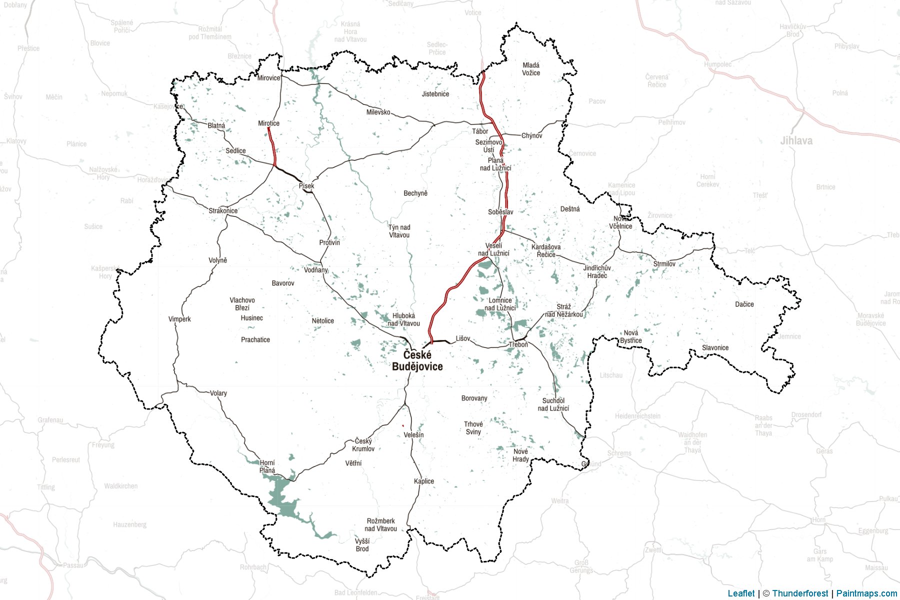 Güney Bohemya ili (Çek Cumhuriyeti) Haritası Örnekleri-2