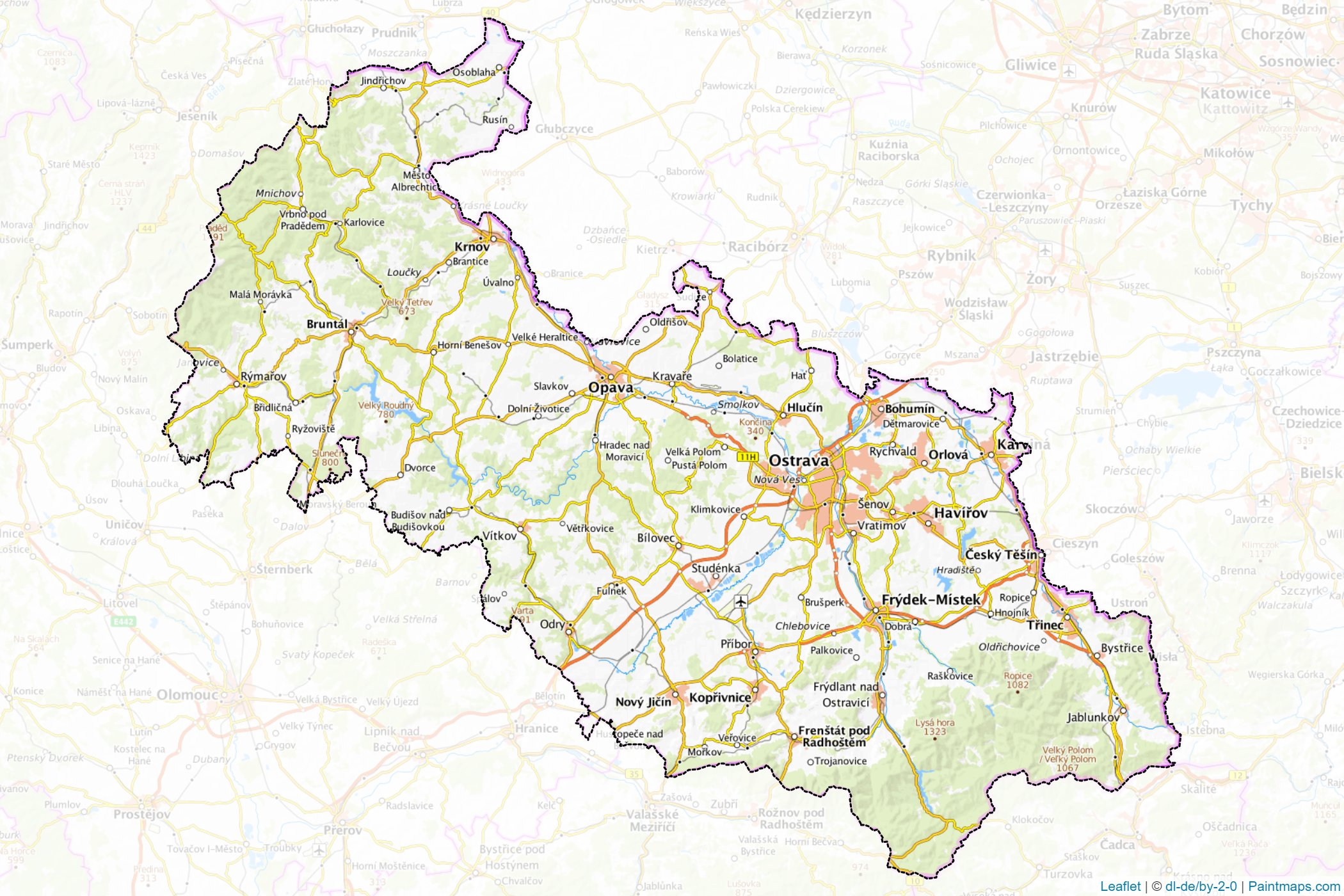 Moravian-Silesian (Czechia) Map Cropping Samples-1