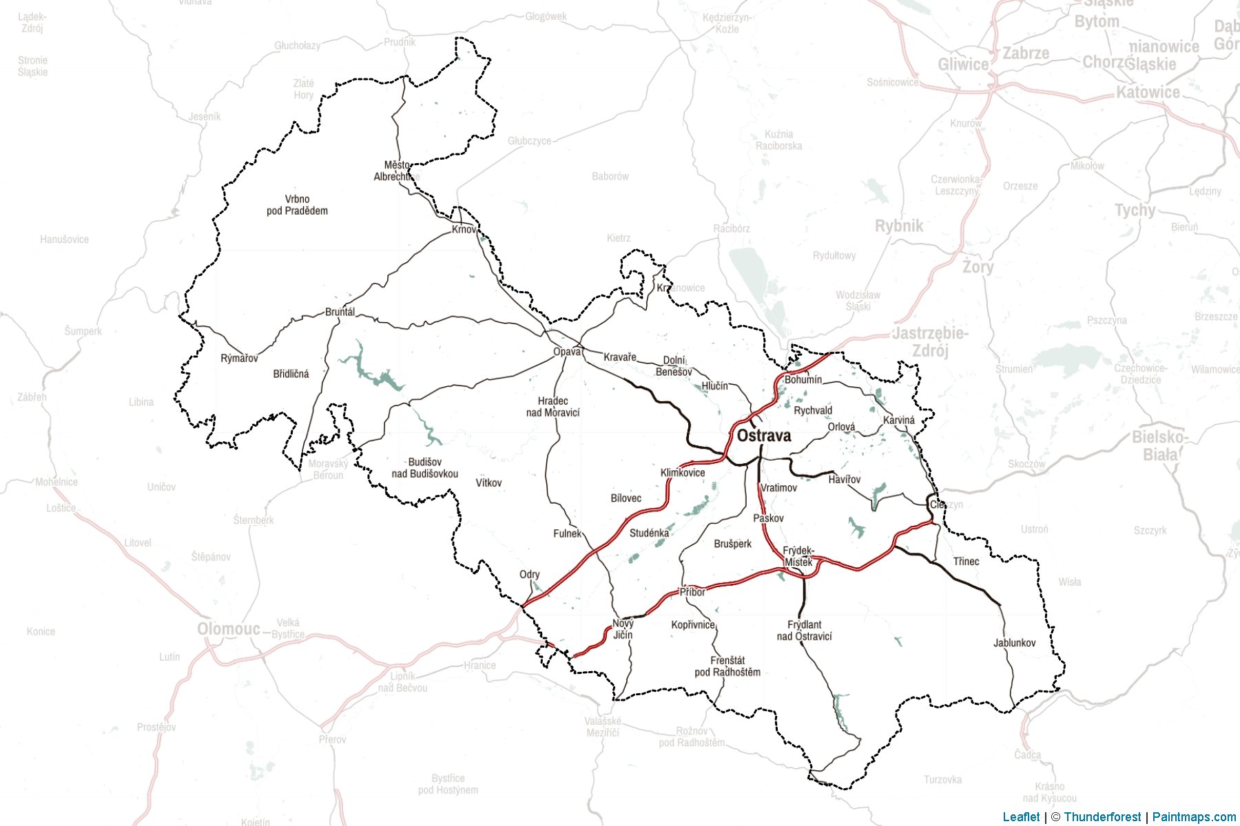 Moravian-Silesian (Czechia) Map Cropping Samples-2