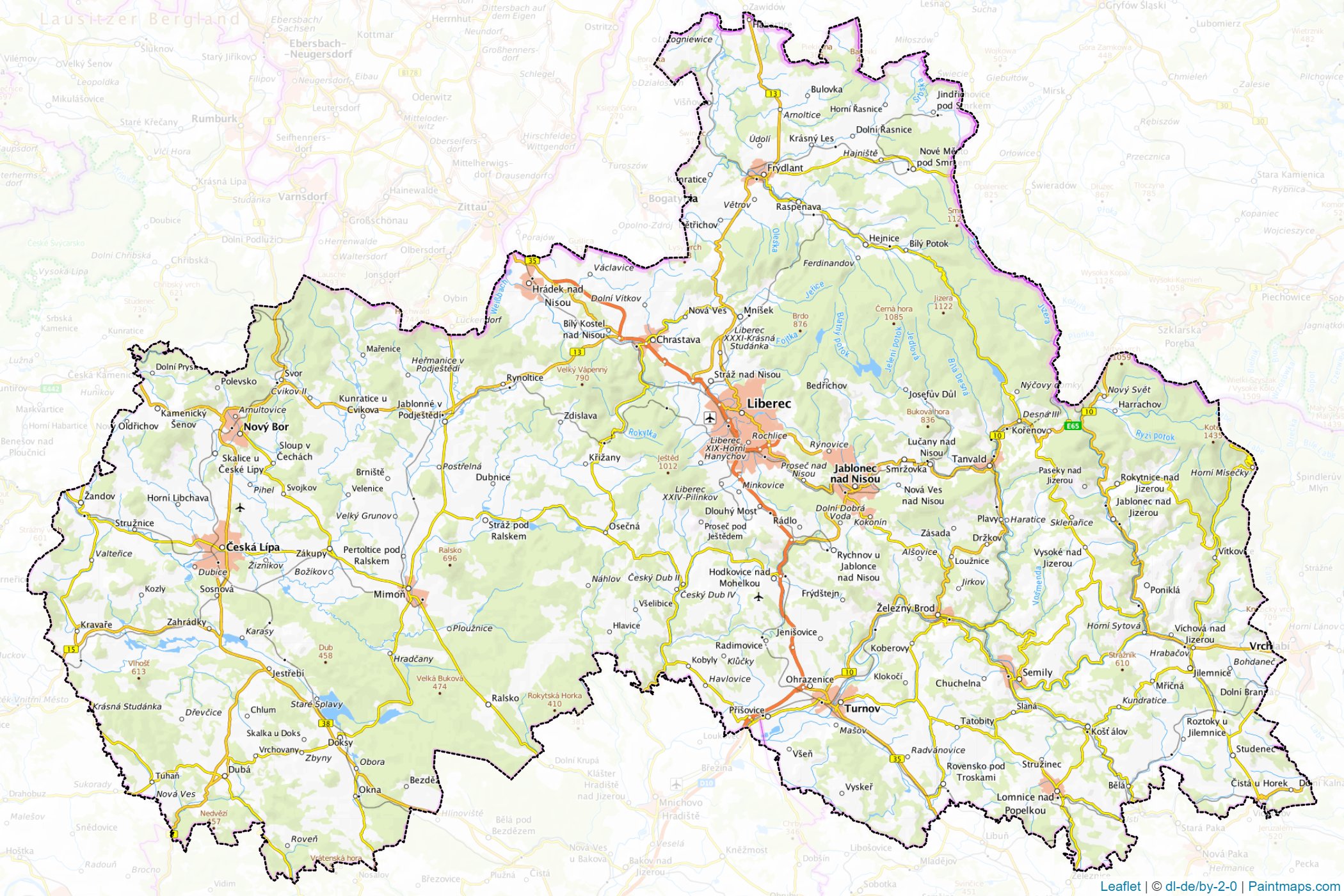 Liberec (Czechia) Map Cropping Samples-1