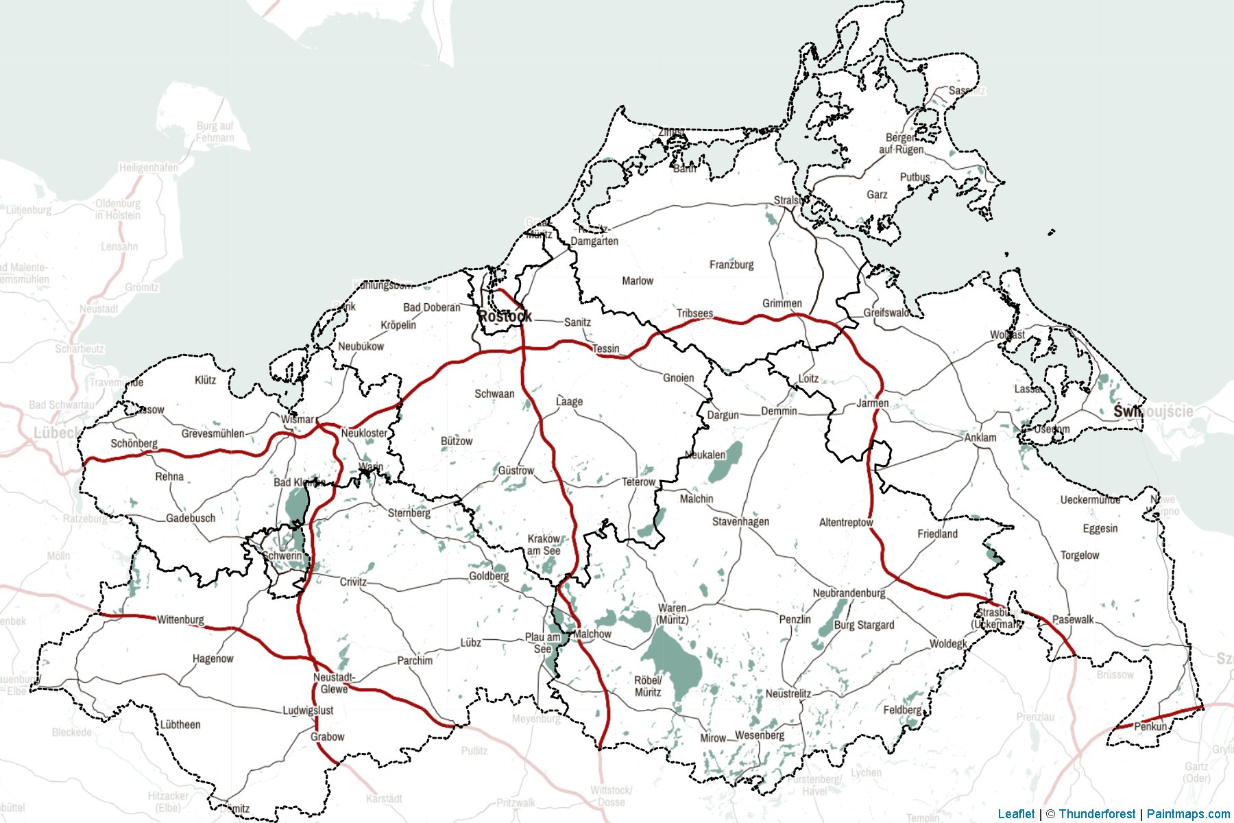 Mecklenburg-Vorpommern (Germany) Map Cropping Samples-2