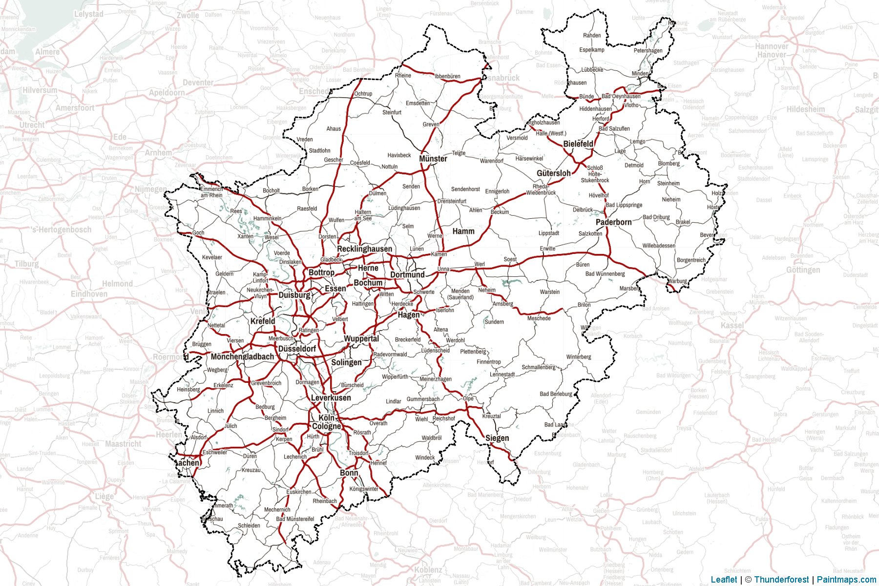 North Rhine-Westphalia (Germany) Map Cropping Samples-2