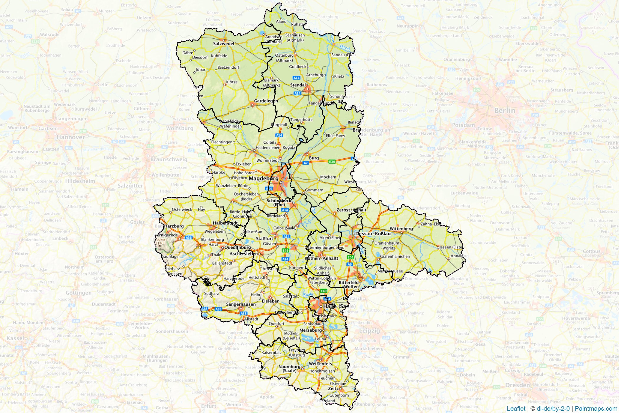 Saxony-Anhalt (Germany) Map Cropping Samples-1