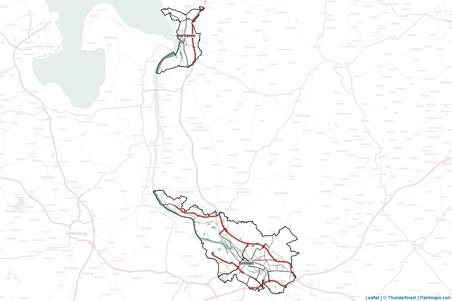 Bremen (Germany) Map Cropping Samples-2