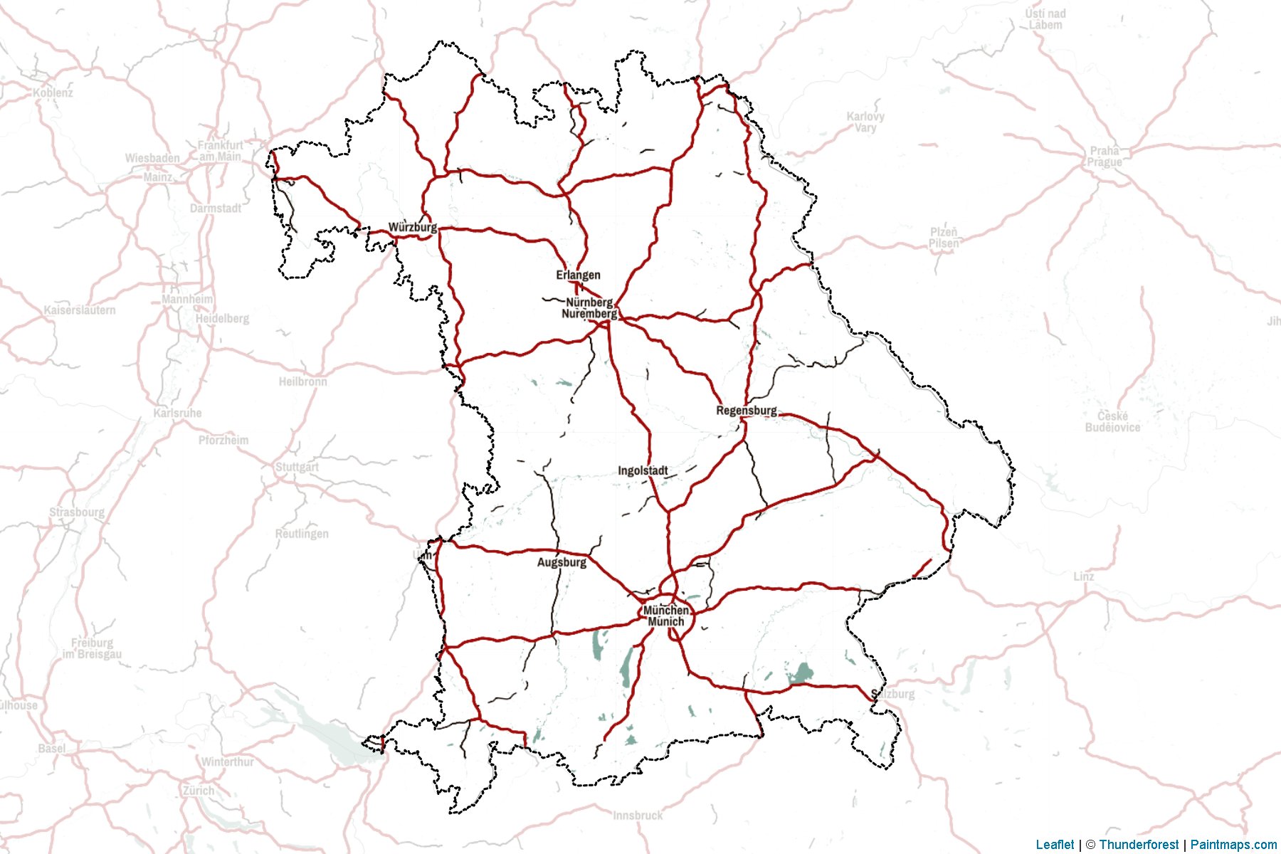 Bavaria (Germany) Map Cropping Samples-2