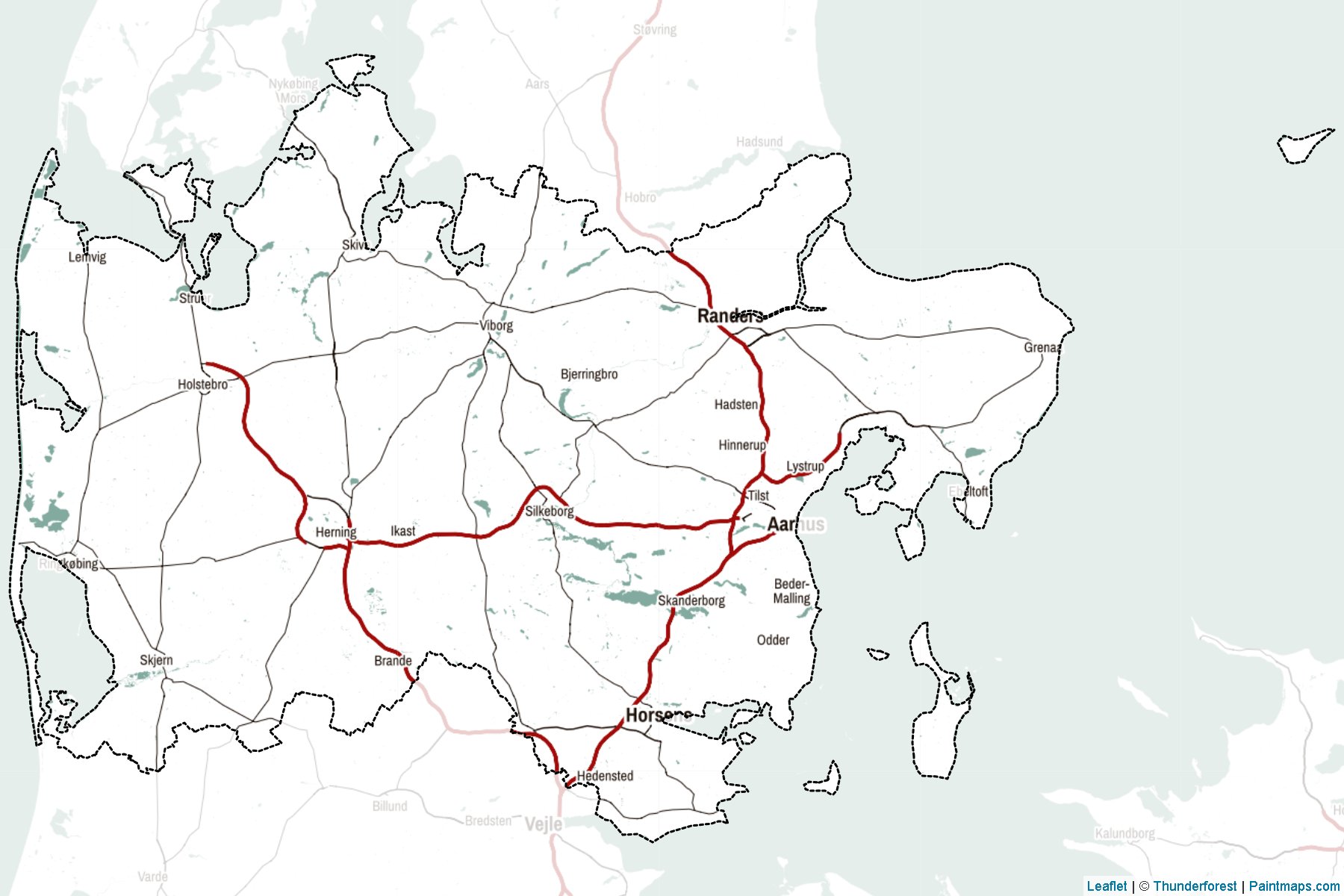 Central Jutland (Denmark) Map Cropping Samples-2