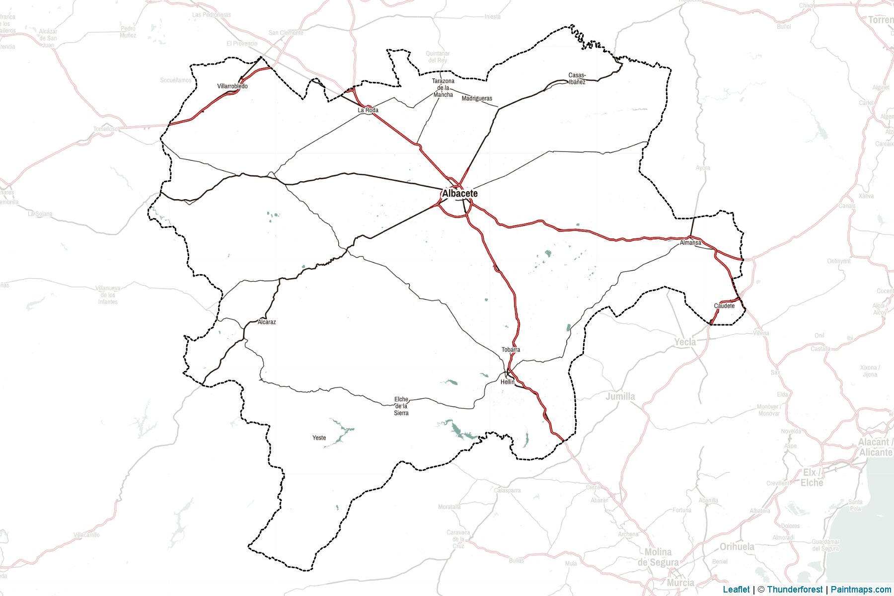 Muestras de recorte de mapas Albacete (Castile–La Mancha)-2