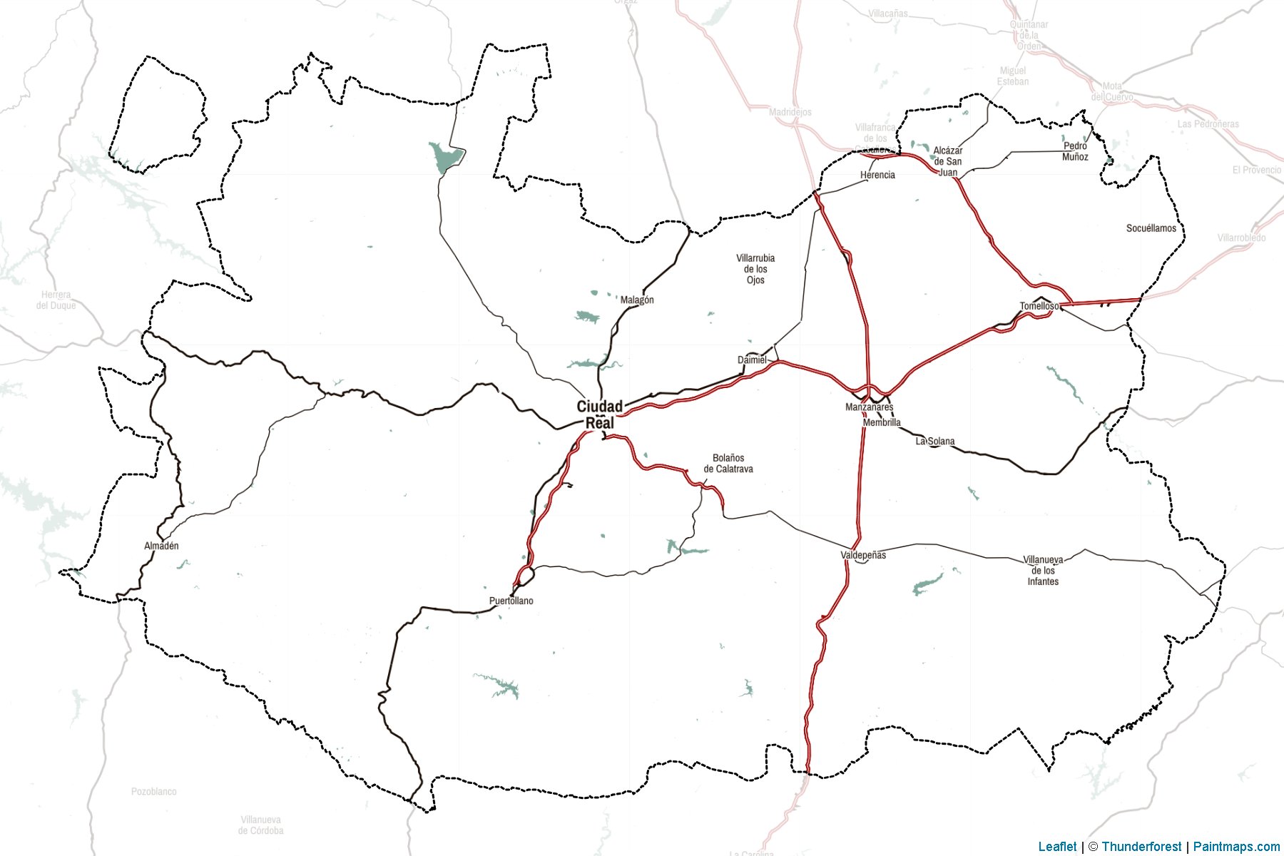 Ciudad Real (Castile–La Mancha) Map Cropping Samples-2