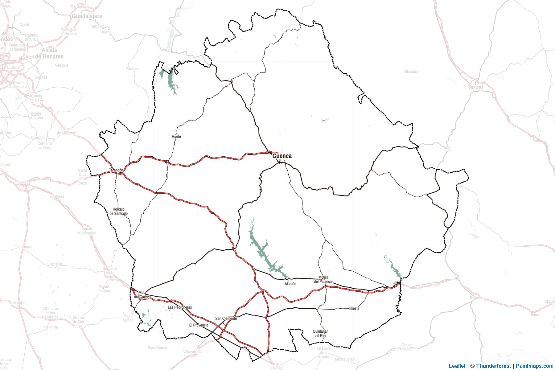 Muestras de recorte de mapas Cuenca (Castile–La Mancha)-2