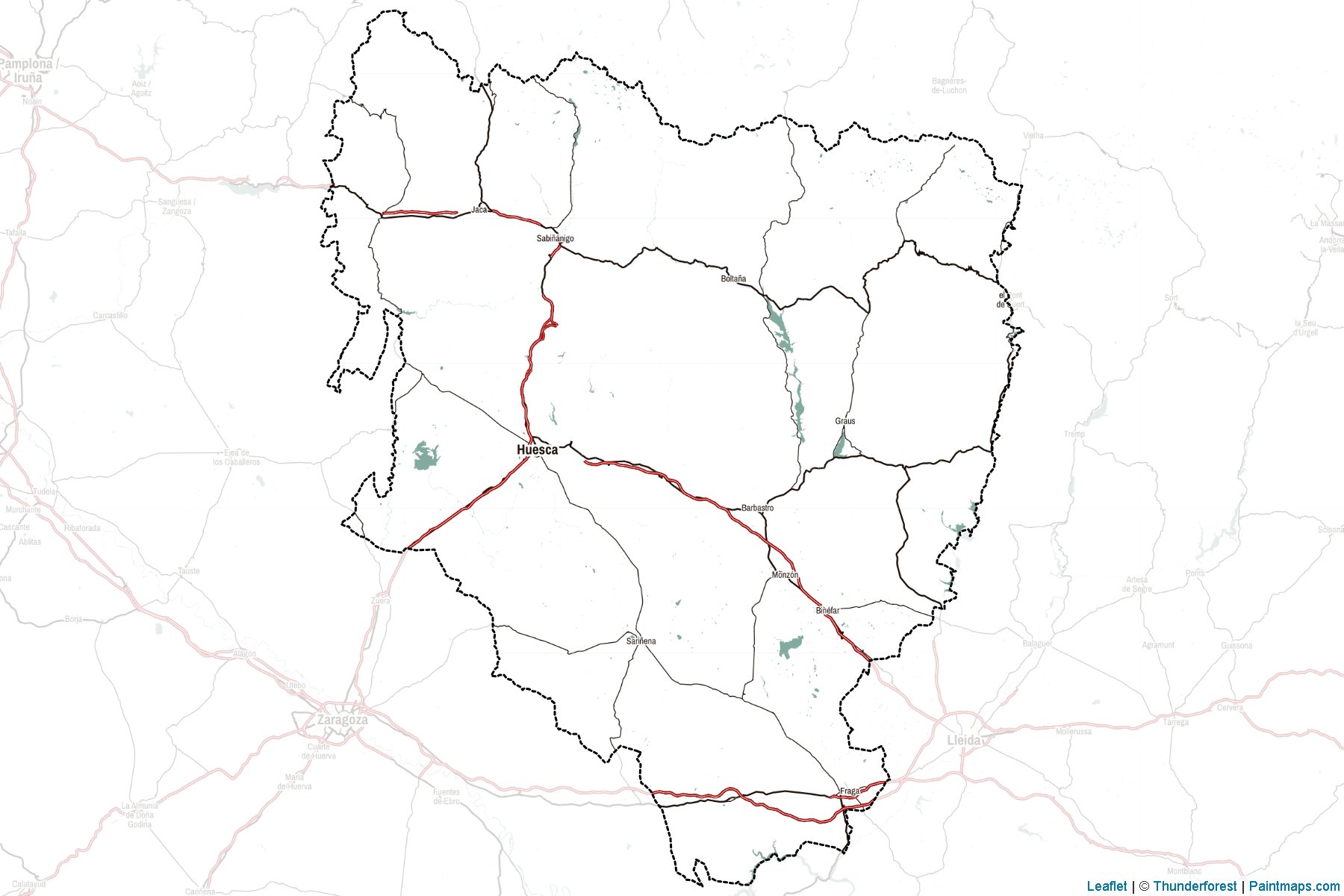 Muestras de recorte de mapas Huesca (Aragon)-2