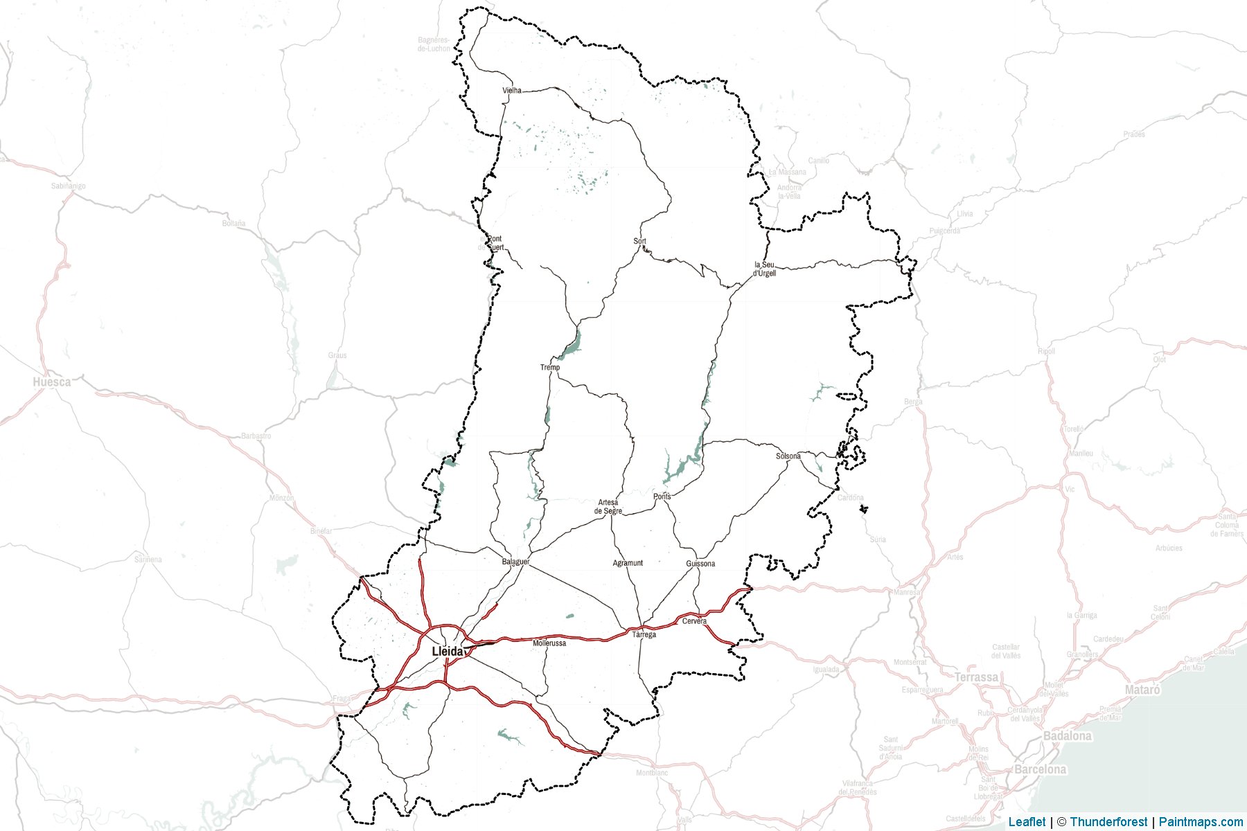 Lleida (Katalonya) Haritası Örnekleri-2