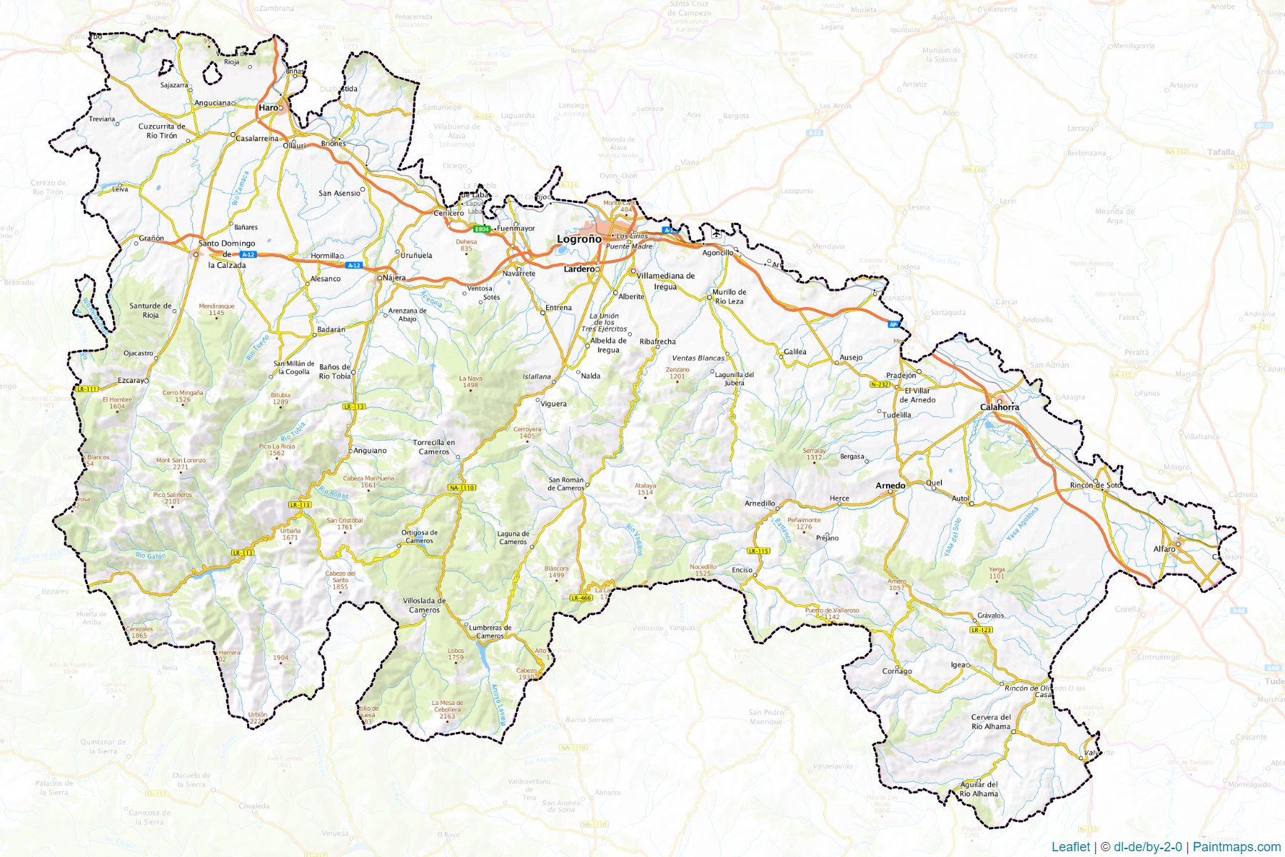 La Rioja (La Rioja) Haritası Örnekleri-1