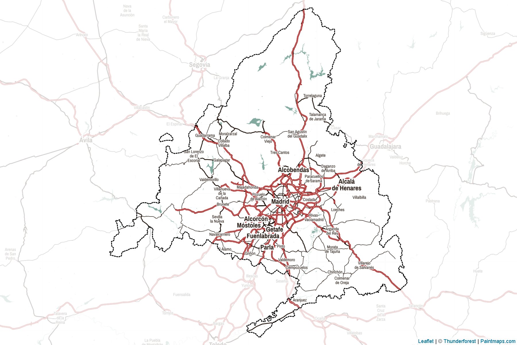 Madrid (Madrid Community) Map Cropping Samples-2