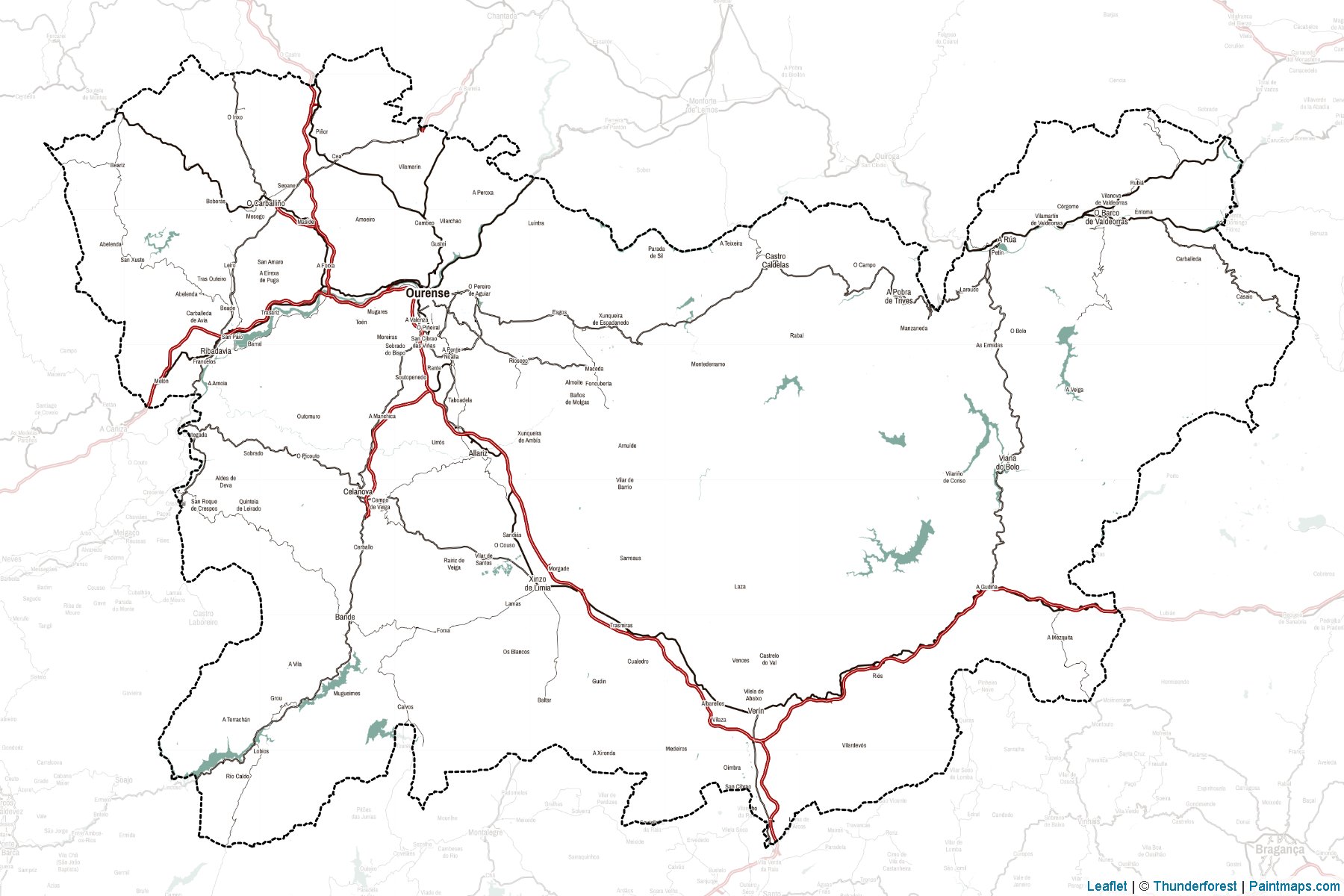 Muestras de recorte de mapas Ourense (Galicia)-2